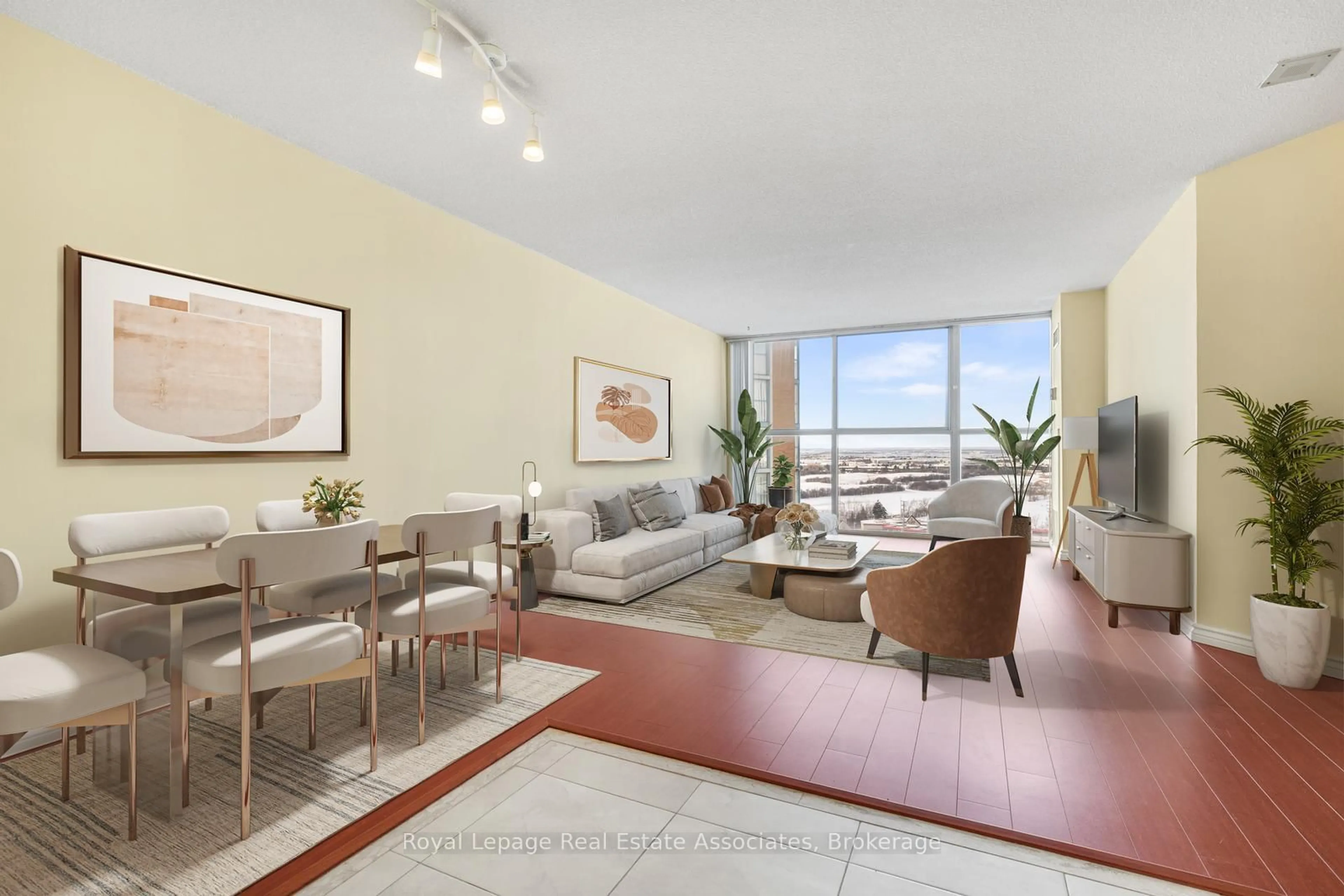 Living room with furniture, unknown for 35 Trailwood Dr #1515, Mississauga Ontario L4Z 3L6