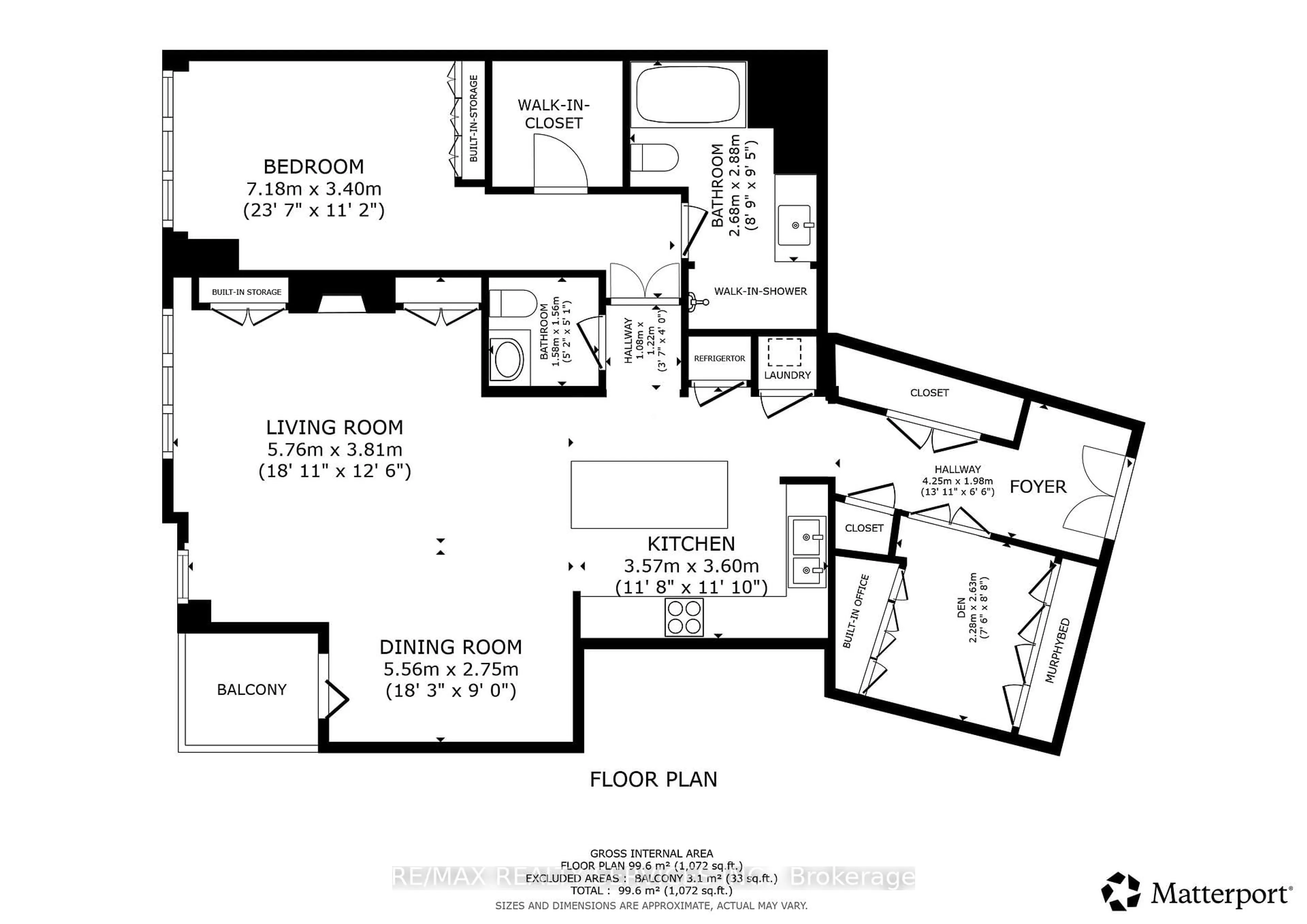 Floor plan for 111 Forsythe St #1003, Oakville Ontario L6K 3J9