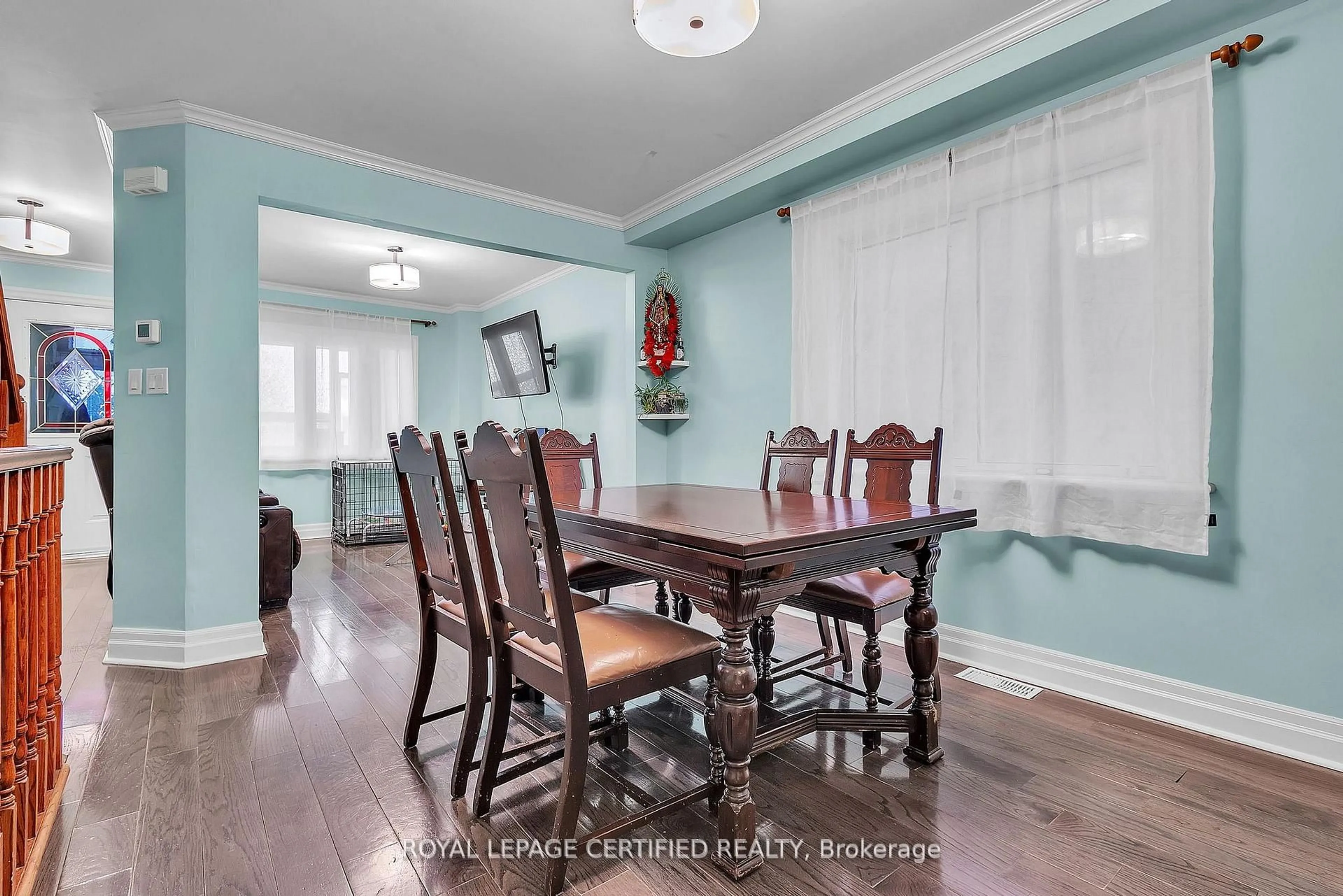 Dining room, wood/laminate floor for 469 Old Weston Rd, Toronto Ontario M6N 3A9