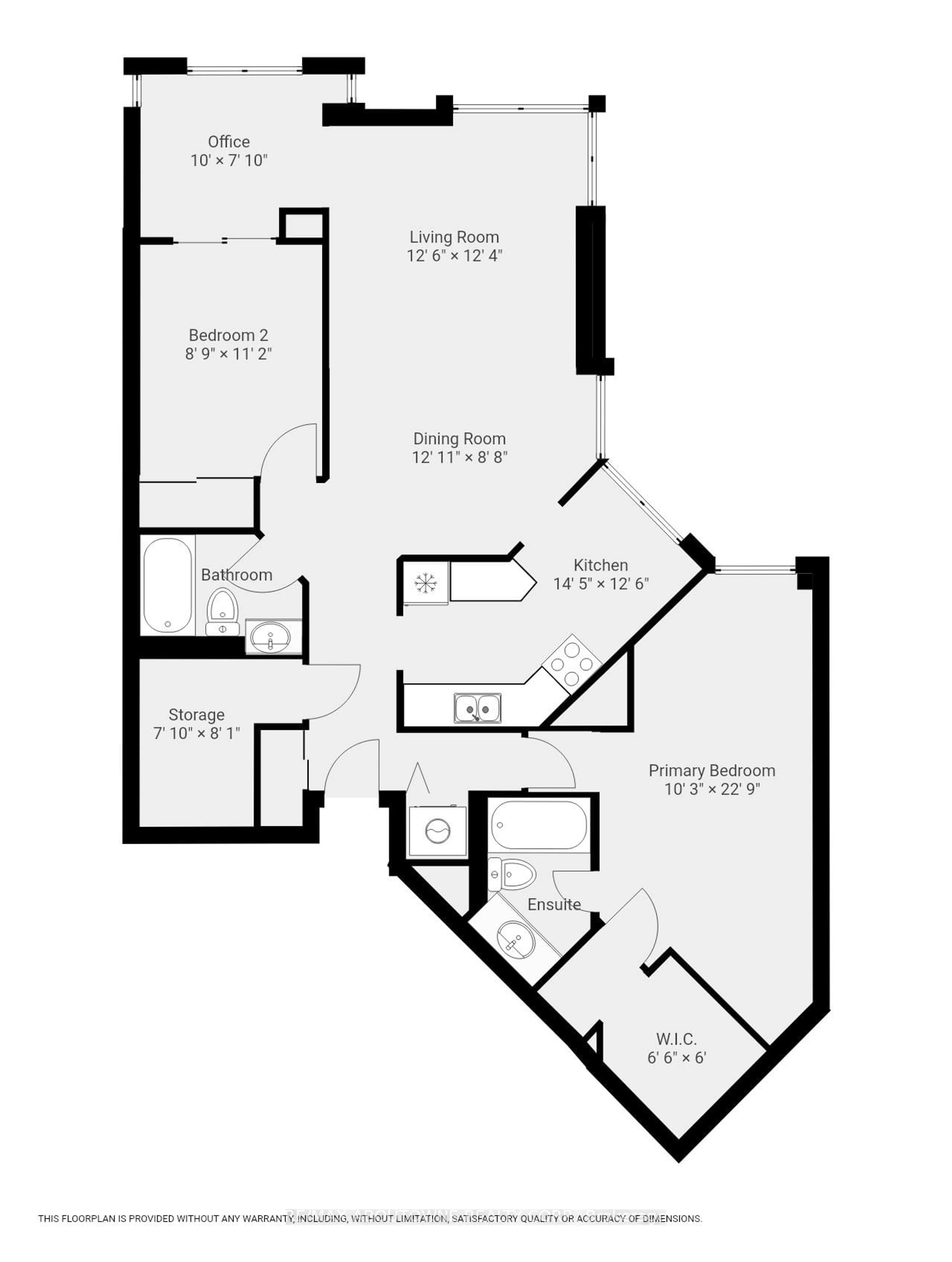 Floor plan for 1485 Lakeshore Rd #216, Mississauga Ontario L5E 3G2