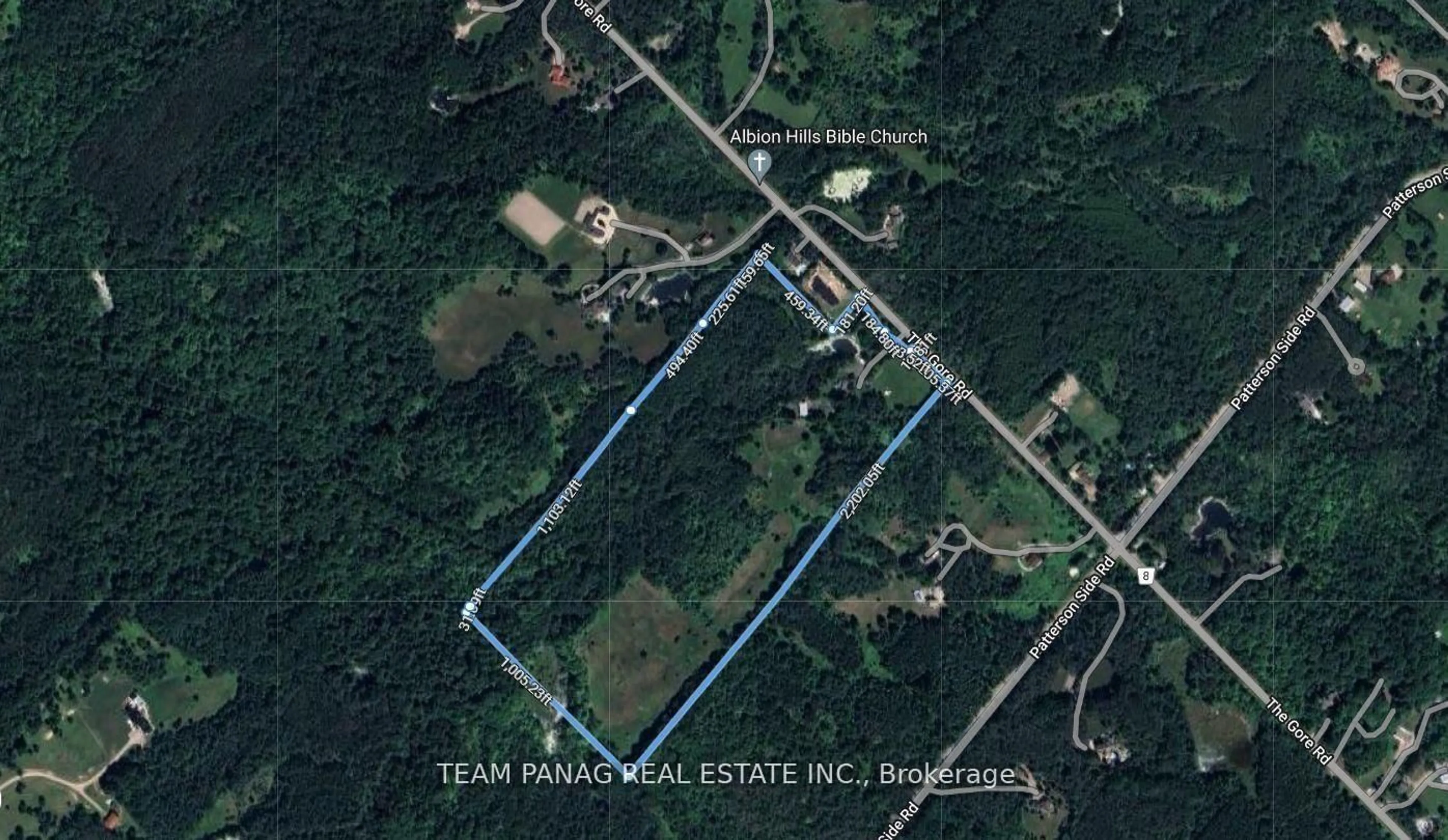 Picture of a map for 17130 The Gore Rd, Caledon Ontario L7K 2M4
