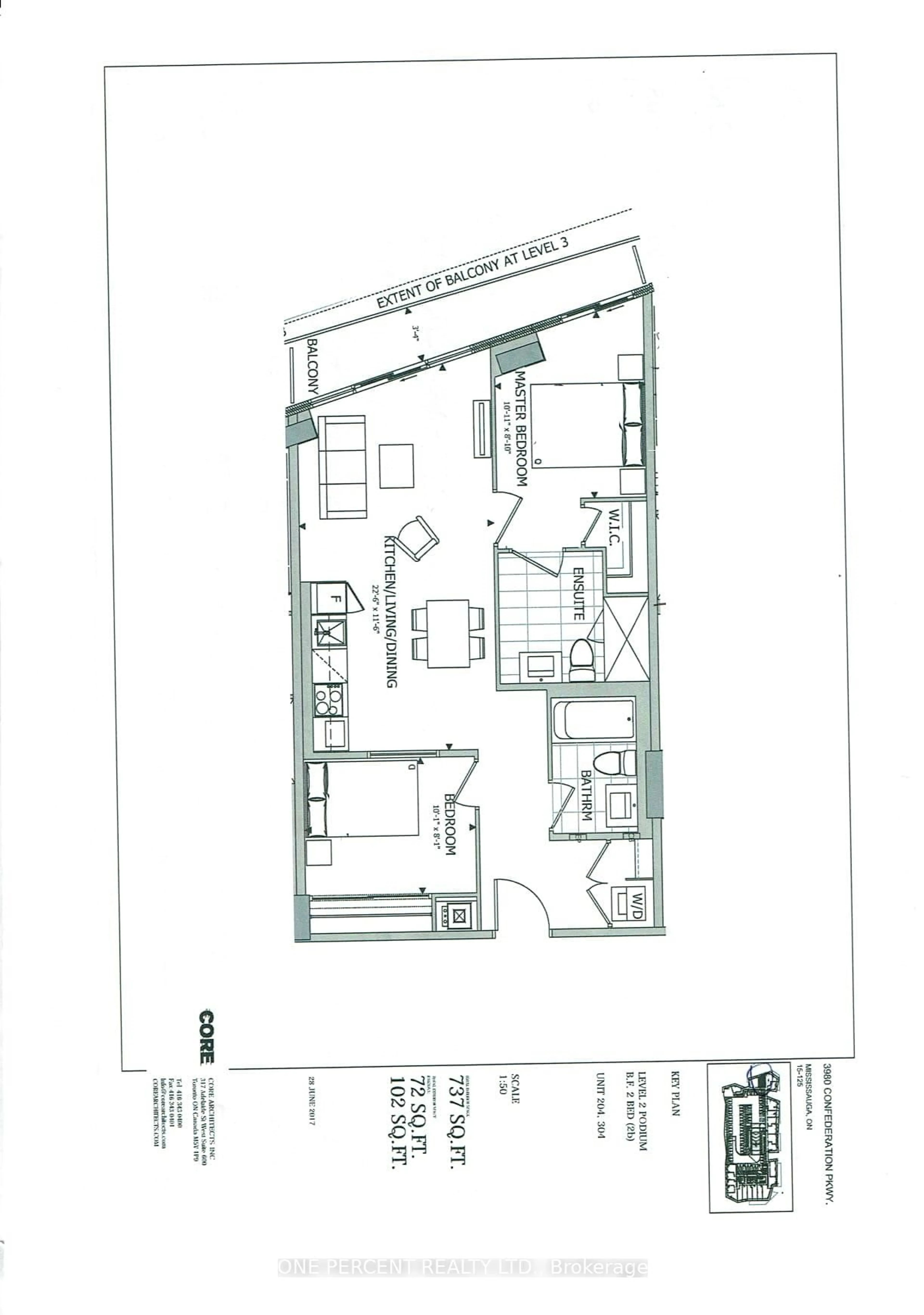 Floor plan for 3900 Confederation Pkwy #MCity, Mississauga Ontario L5B 0M3