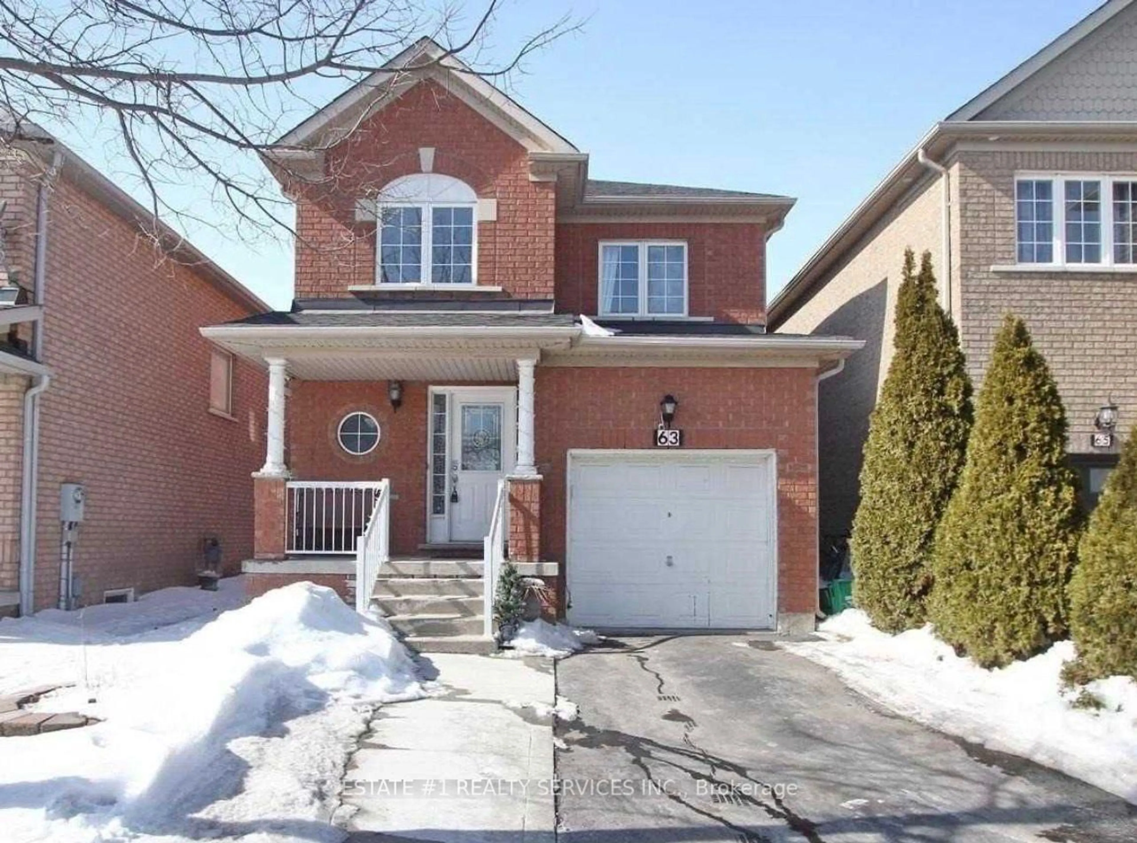 Home with brick exterior material, street for 63 Tideland Dr, Brampton Ontario L7A 2W1