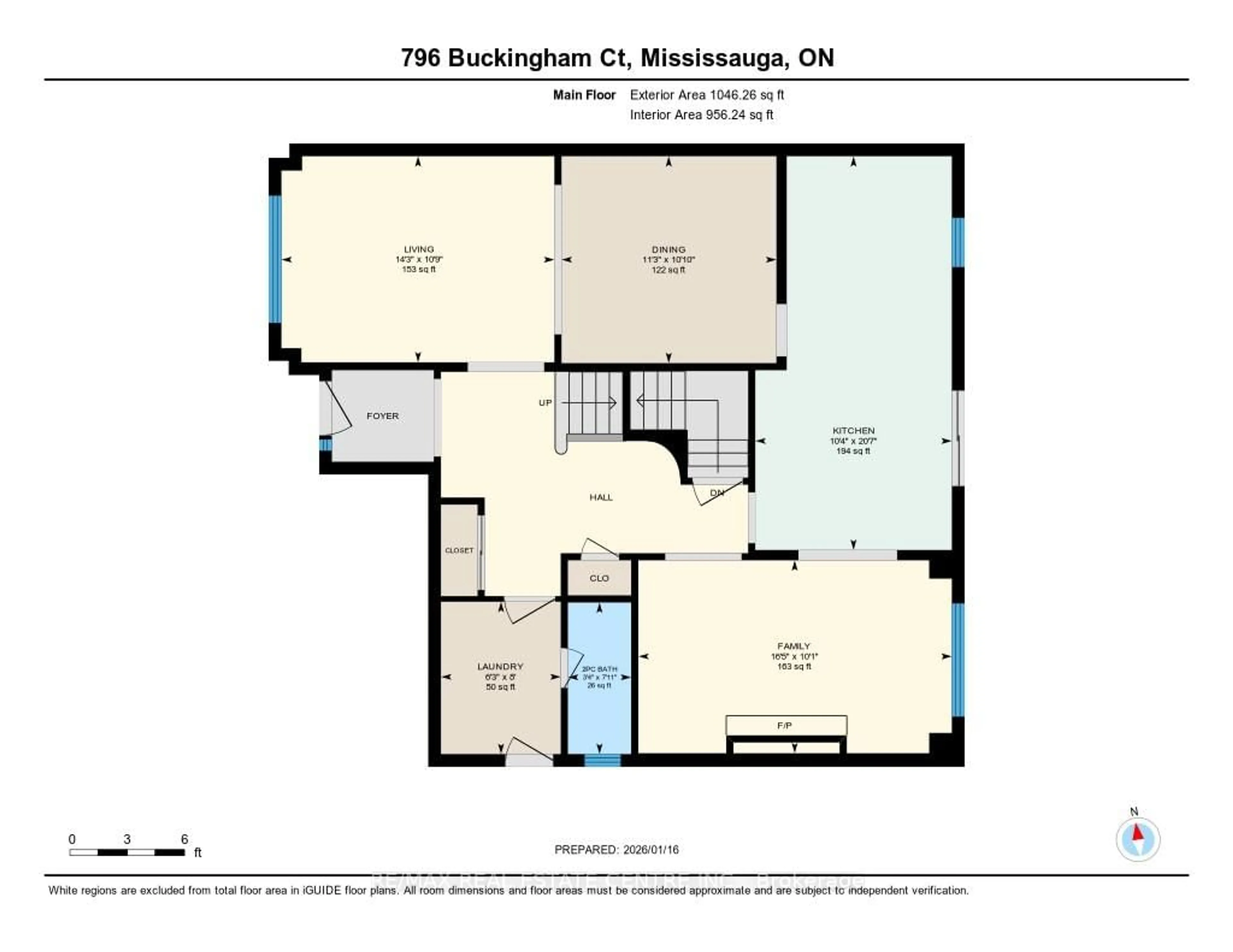 Floor plan for 796 Buckingham Crt, Mississauga Ontario L5C 4M3