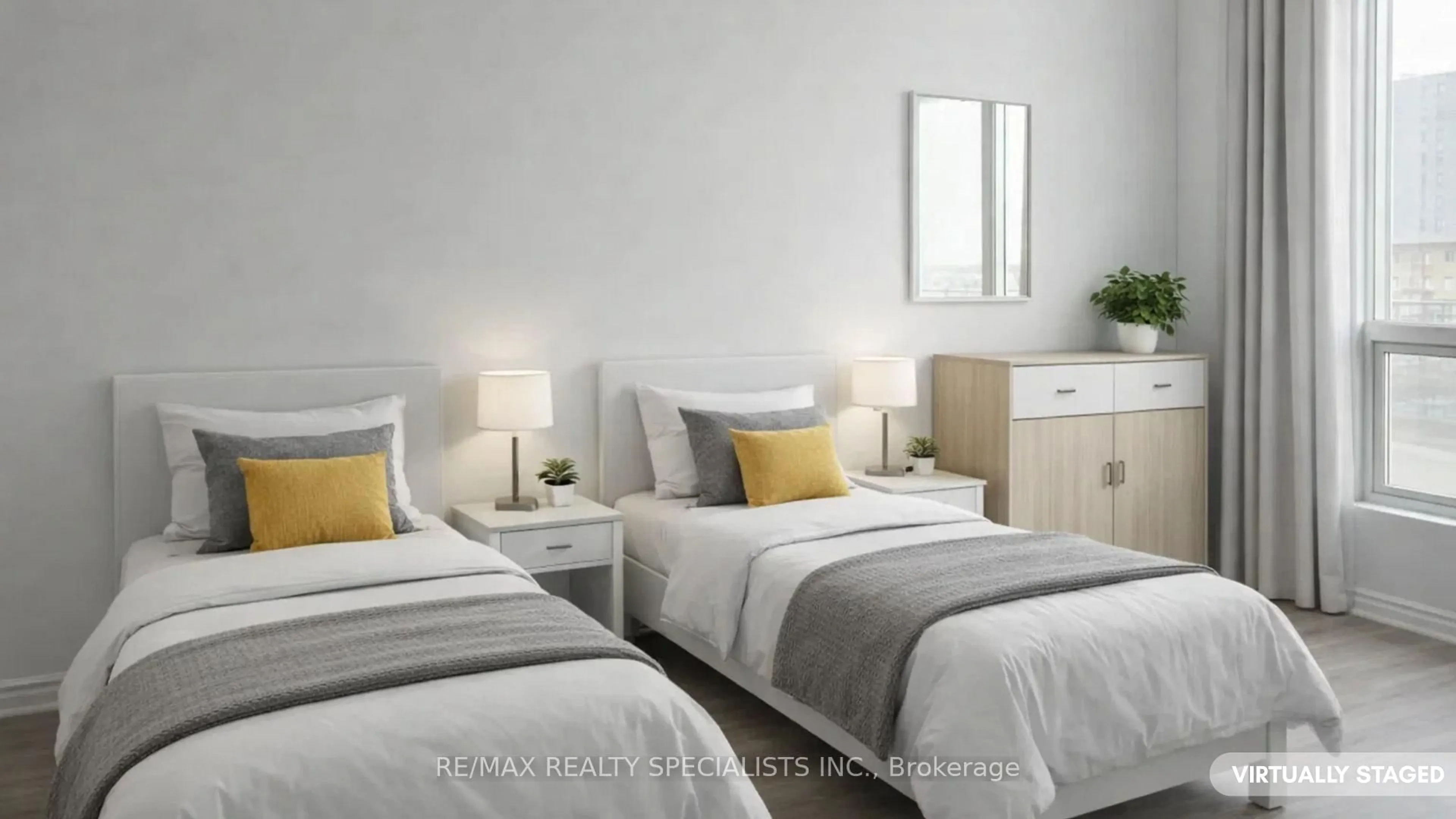 Bedroom with bed, unknown for 155 Hillcrest Ave #302, Mississauga Ontario L5B 3Z2