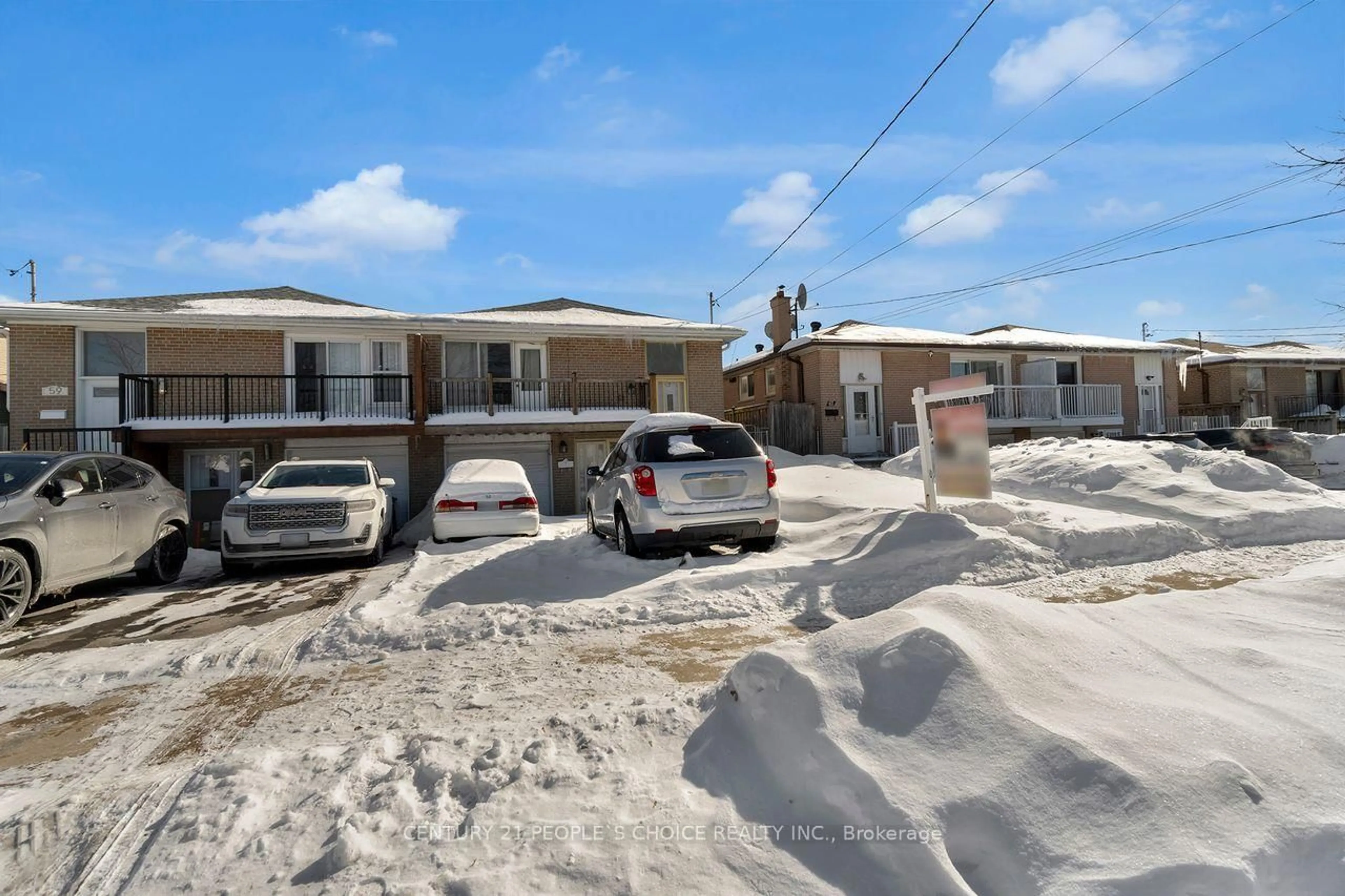 A pic from outside/outdoor area/front of a property/back of a property/a pic from drone, street for 61 Primula Cres, Toronto Ontario M9L 1J9
