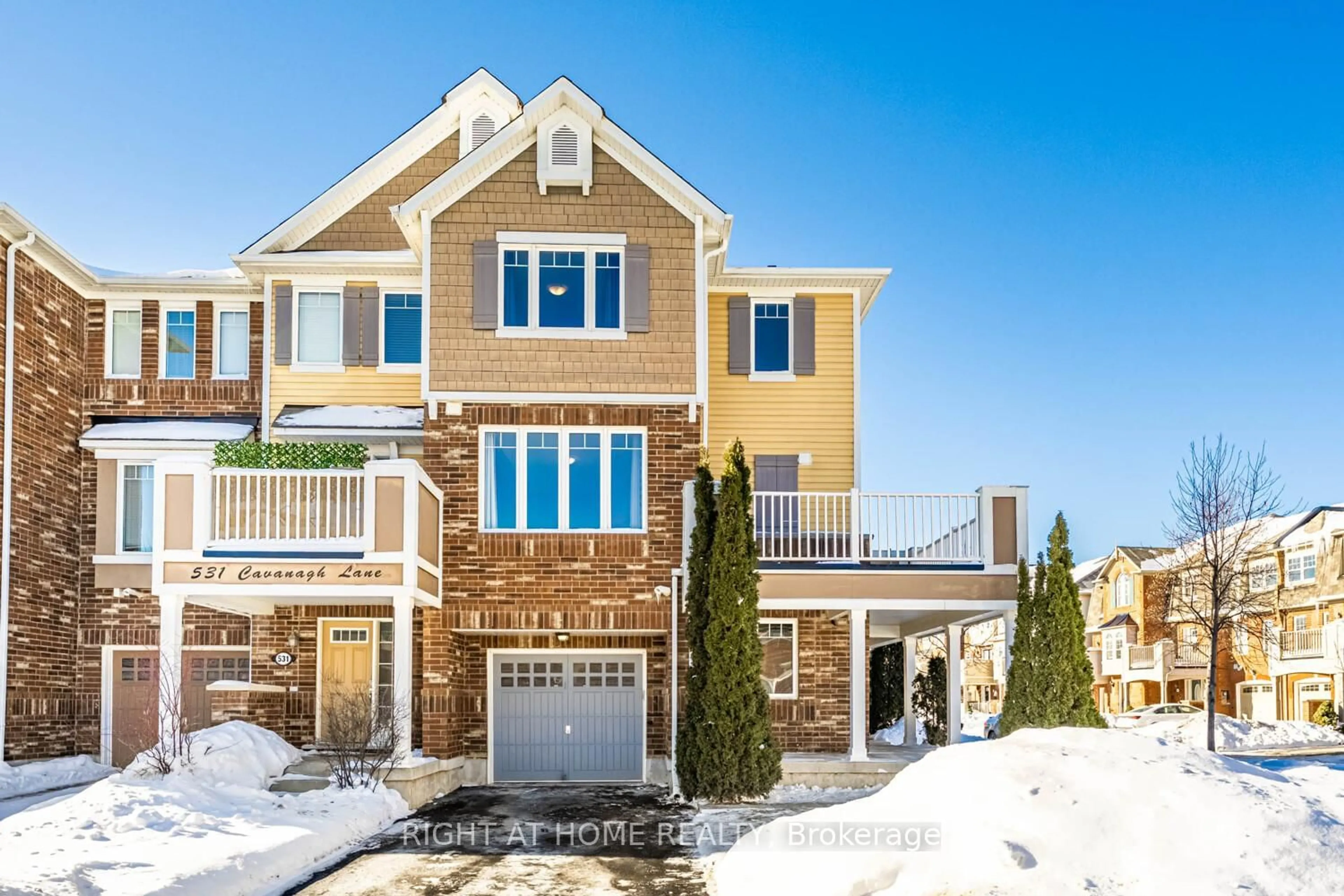 Home with brick exterior material, street for 533 Cavanagh Lane, Milton Ontario L9T 8G4