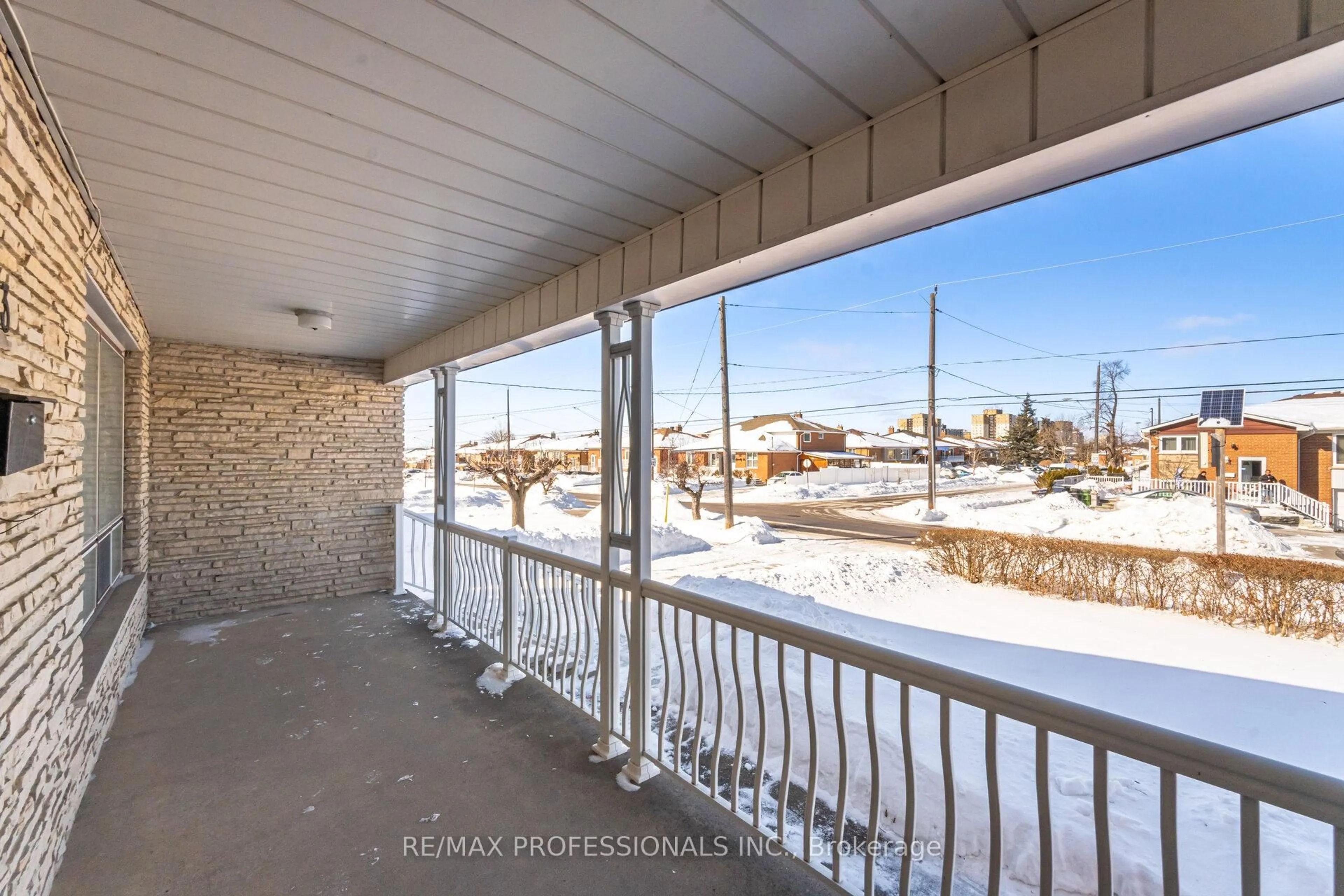Balcony in the apartment, city buildings view from balcony for 83 Spenvalley Dr, Toronto Ontario M3L 1Z2