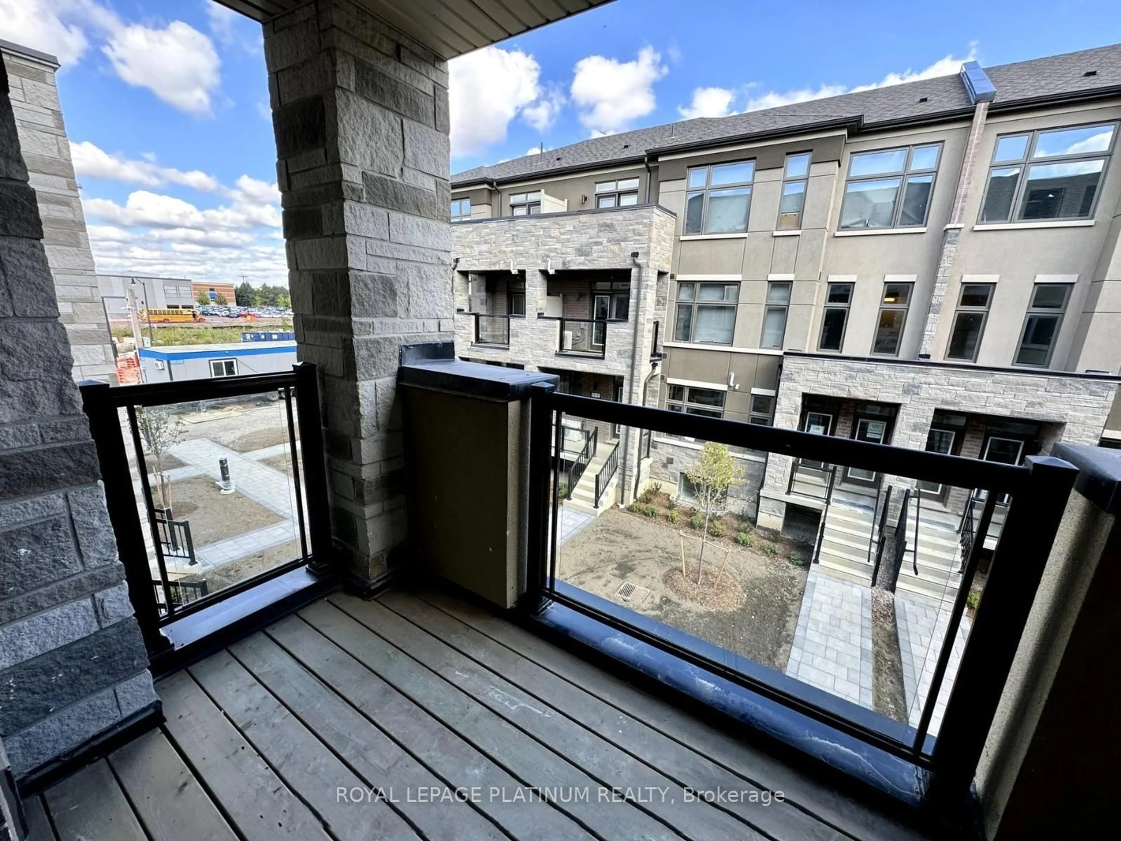 Balcony in the apartment, city buildings view from balcony for 15 Fieldridge Cres #3, Brampton Ontario L6R 0A7