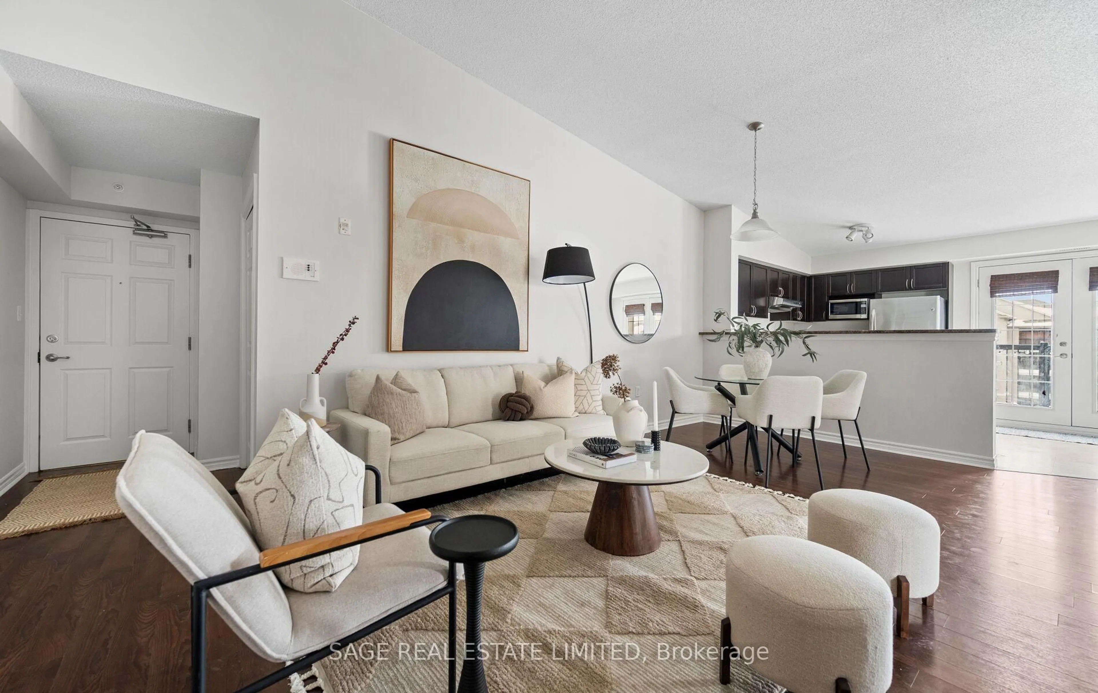 Living room with furniture, unknown for 1360 Main St #402, Milton Ontario L9T 7S5