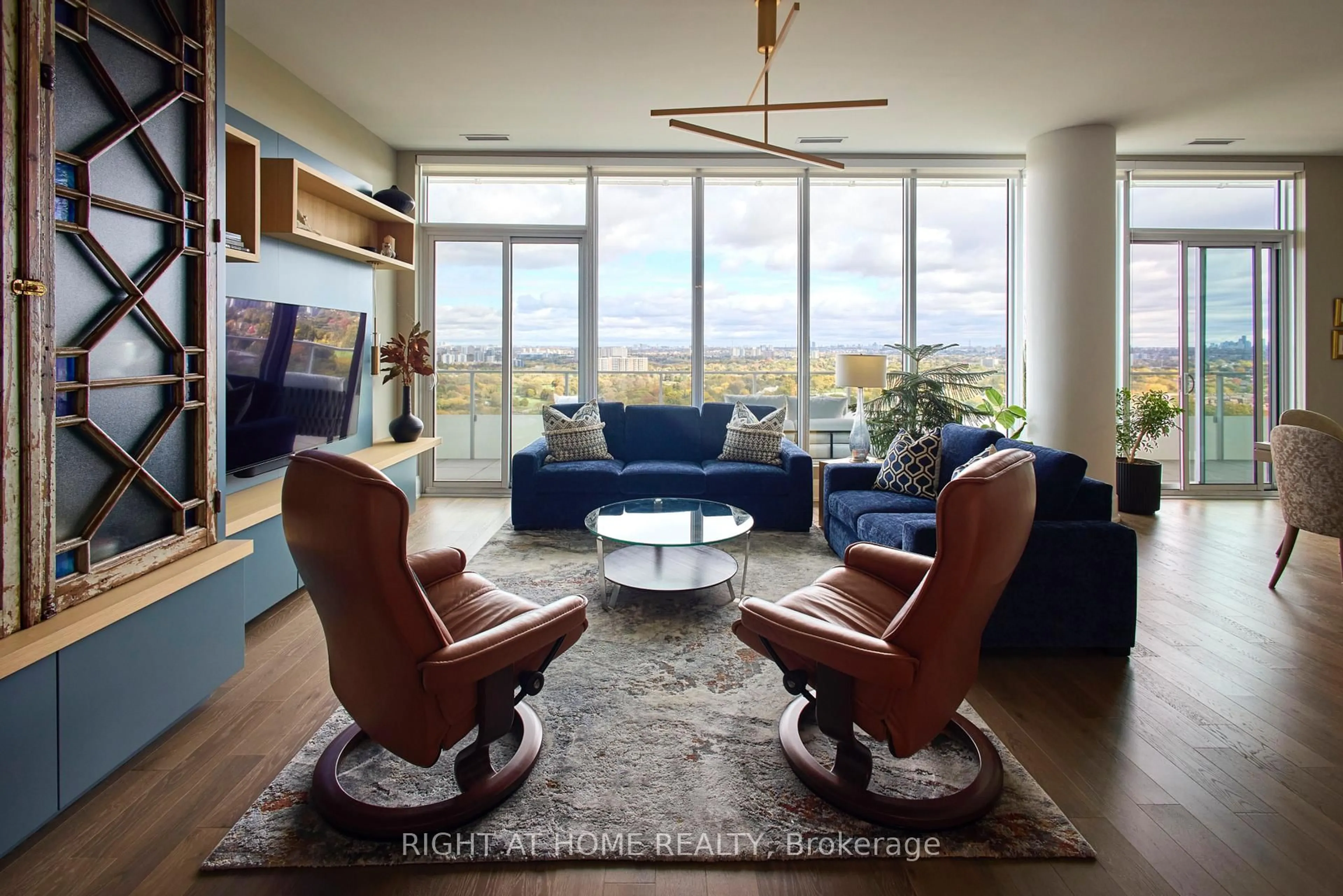 Living room with furniture, unknown for 20 Brin Dr #2003, Toronto Ontario M8X 0B2