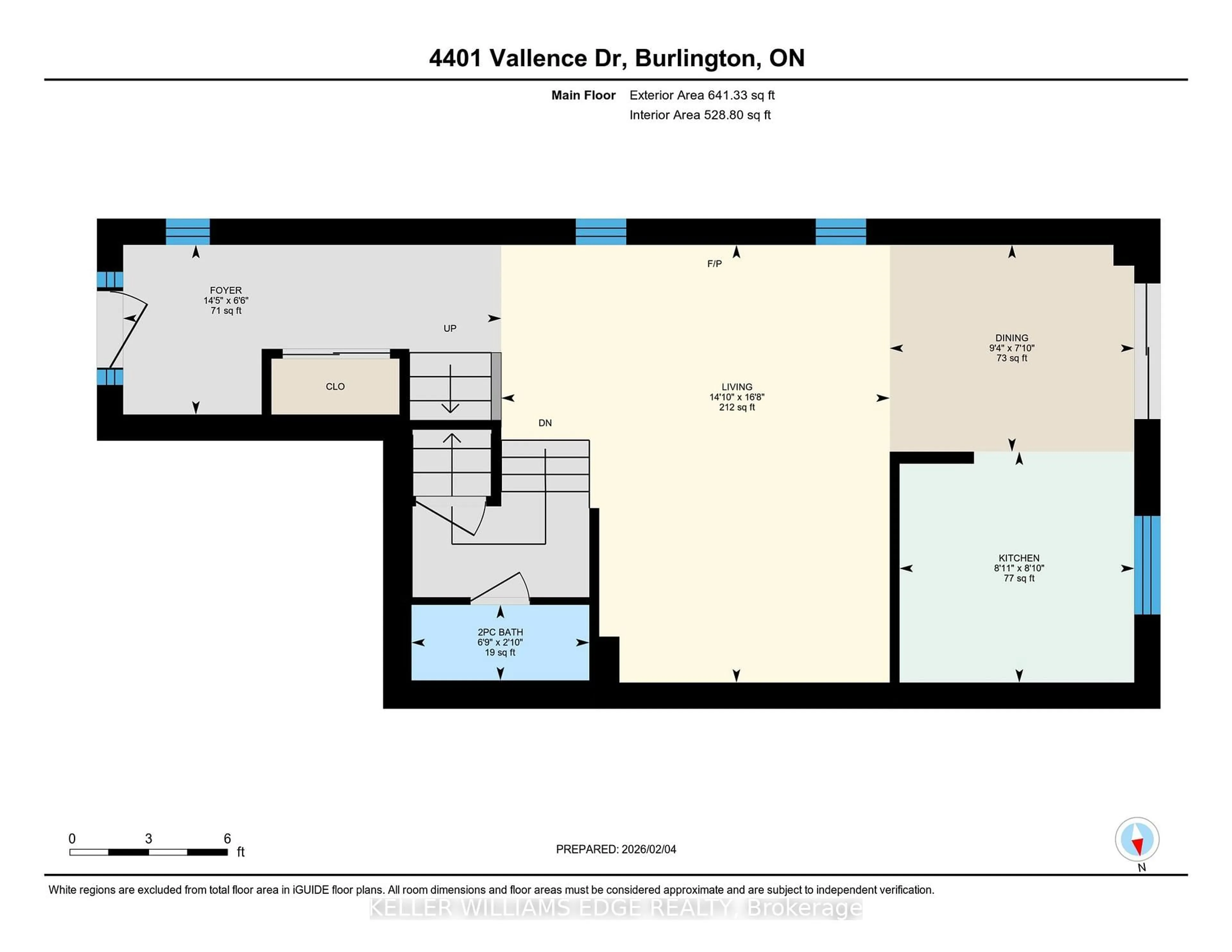 Floor plan for 4401 VALLENCE Dr, Burlington Ontario L7L 6J7