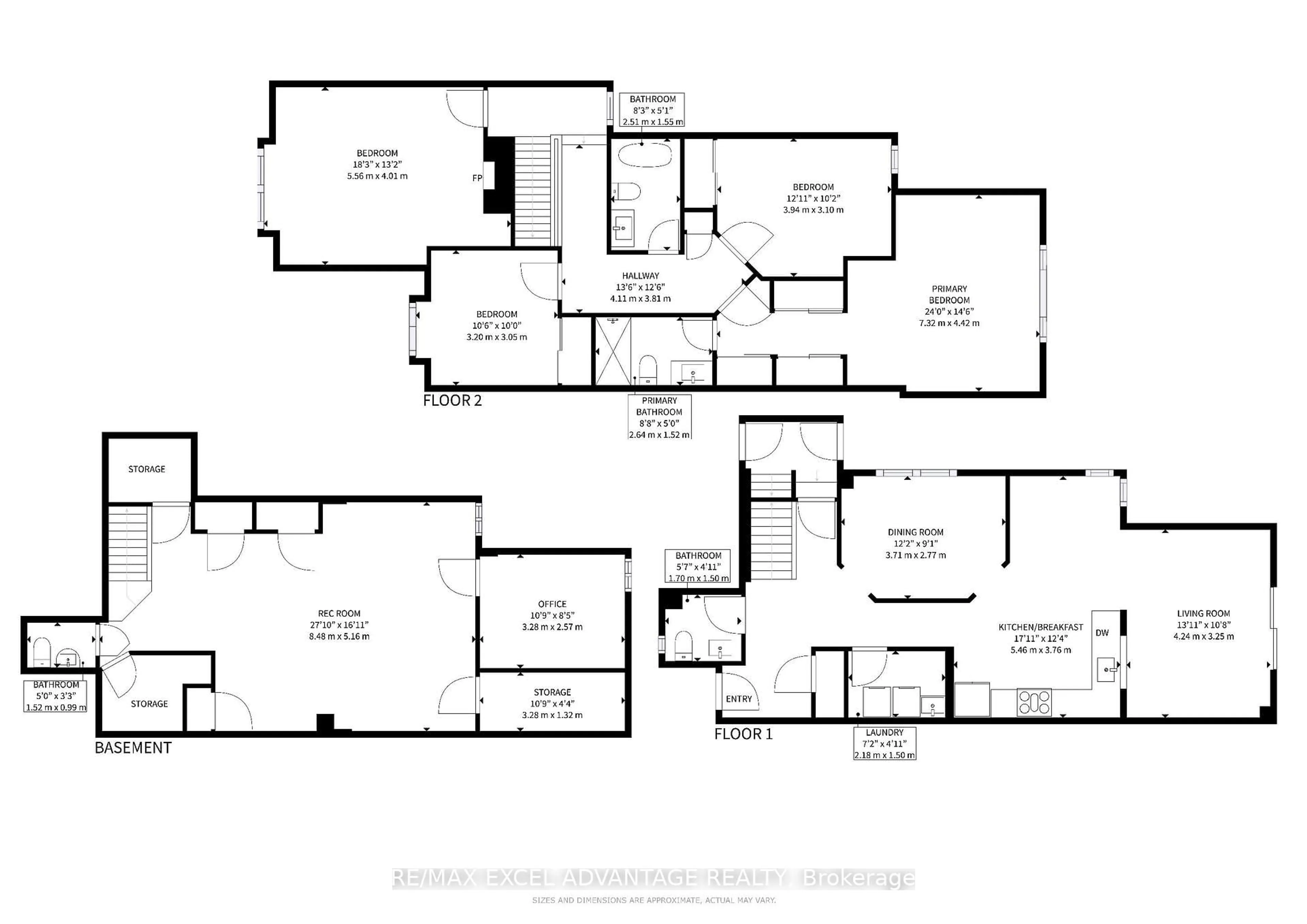 Floor plan for 12 Wooliston Cres, Brampton Ontario L6Y 4J3
