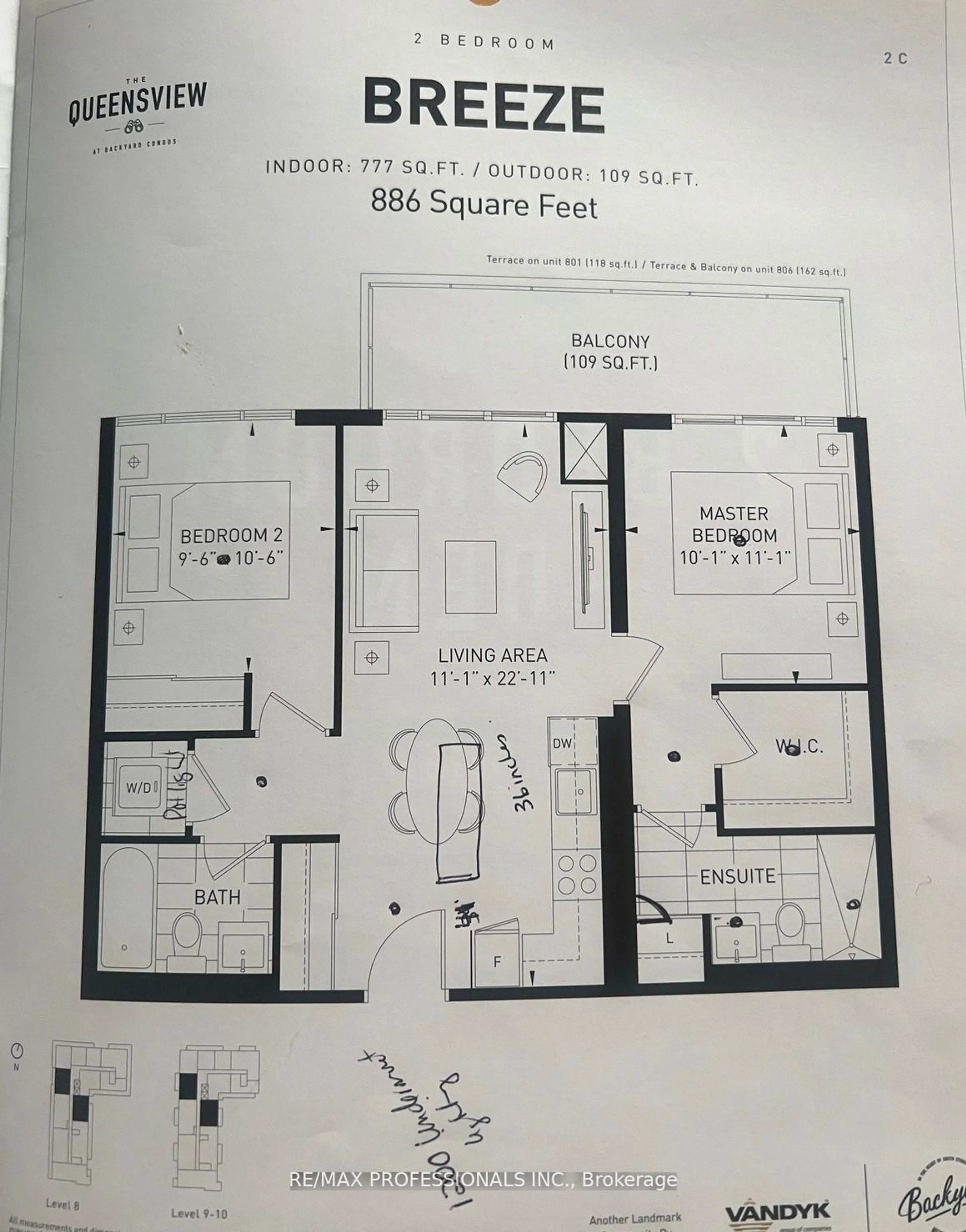 Floor plan for 25 Neighbourhood Lane #901, Toronto Ontario M9Y 0C4