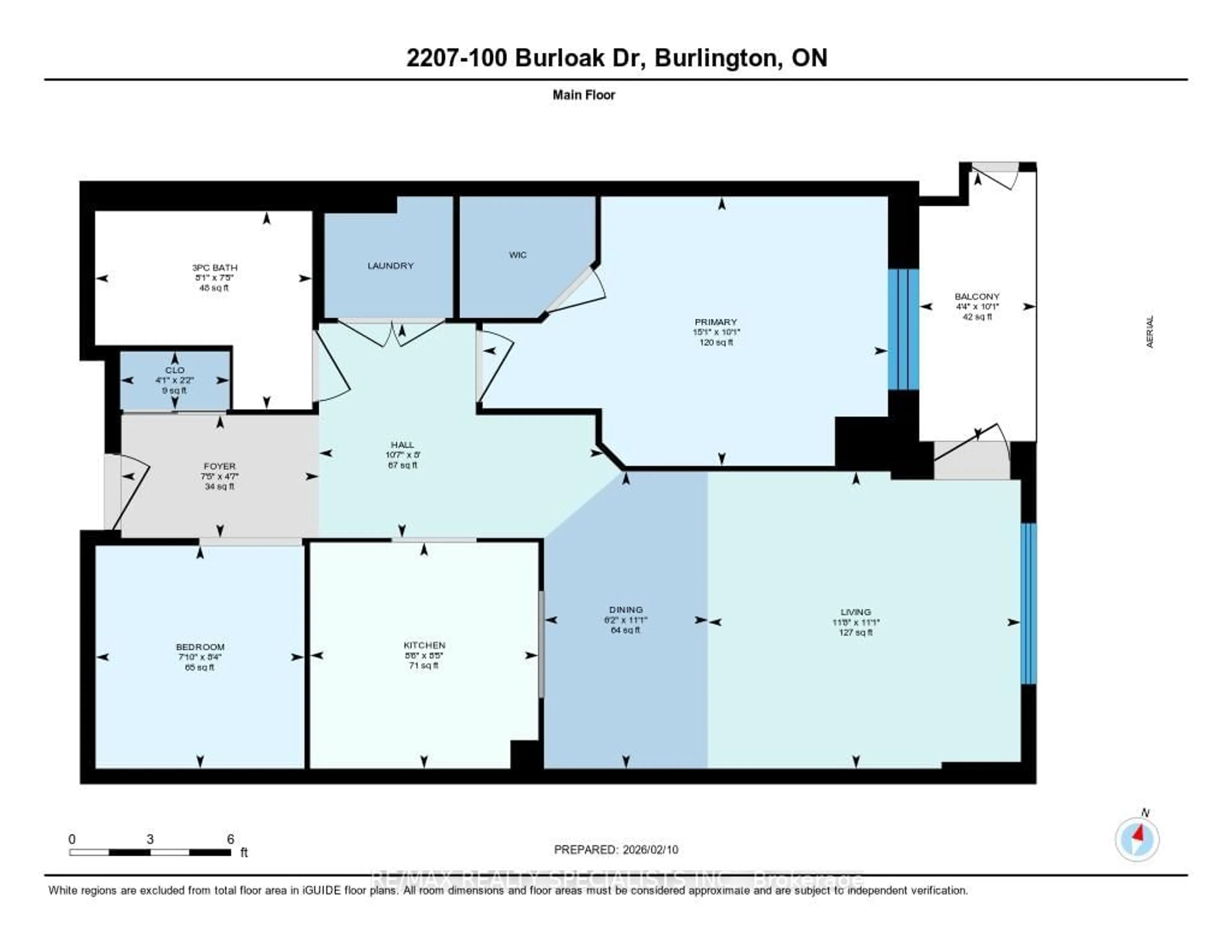 Floor plan for 100 Burloak Dr #2207, Burlington Ontario L7L 6P6