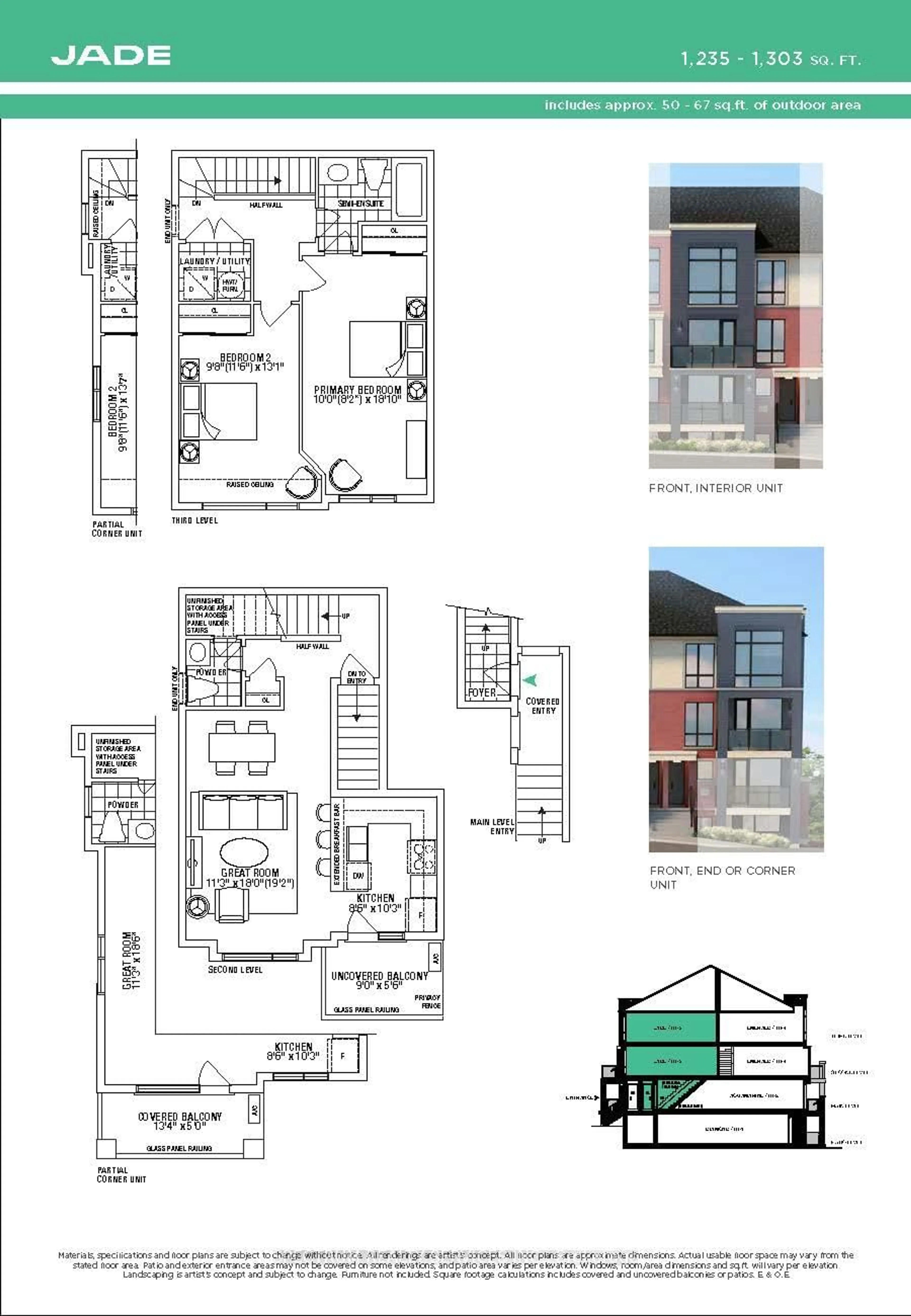 Floor plan for 35 ROMILLY Ave #21, Brampton Ontario L7A 5L8