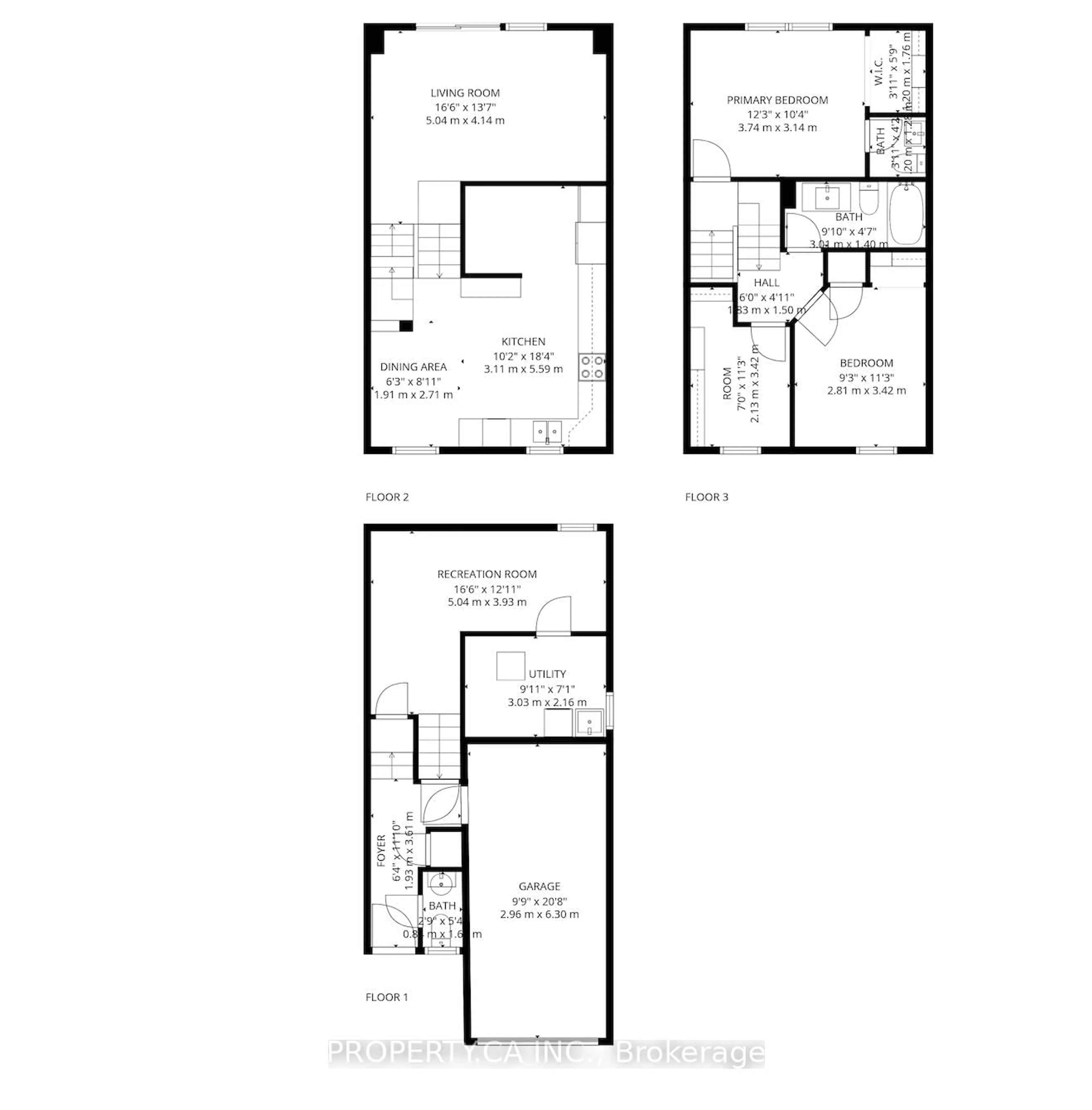 Floor plan for 235 Bronte St #45, Milton Ontario L9T 3V8