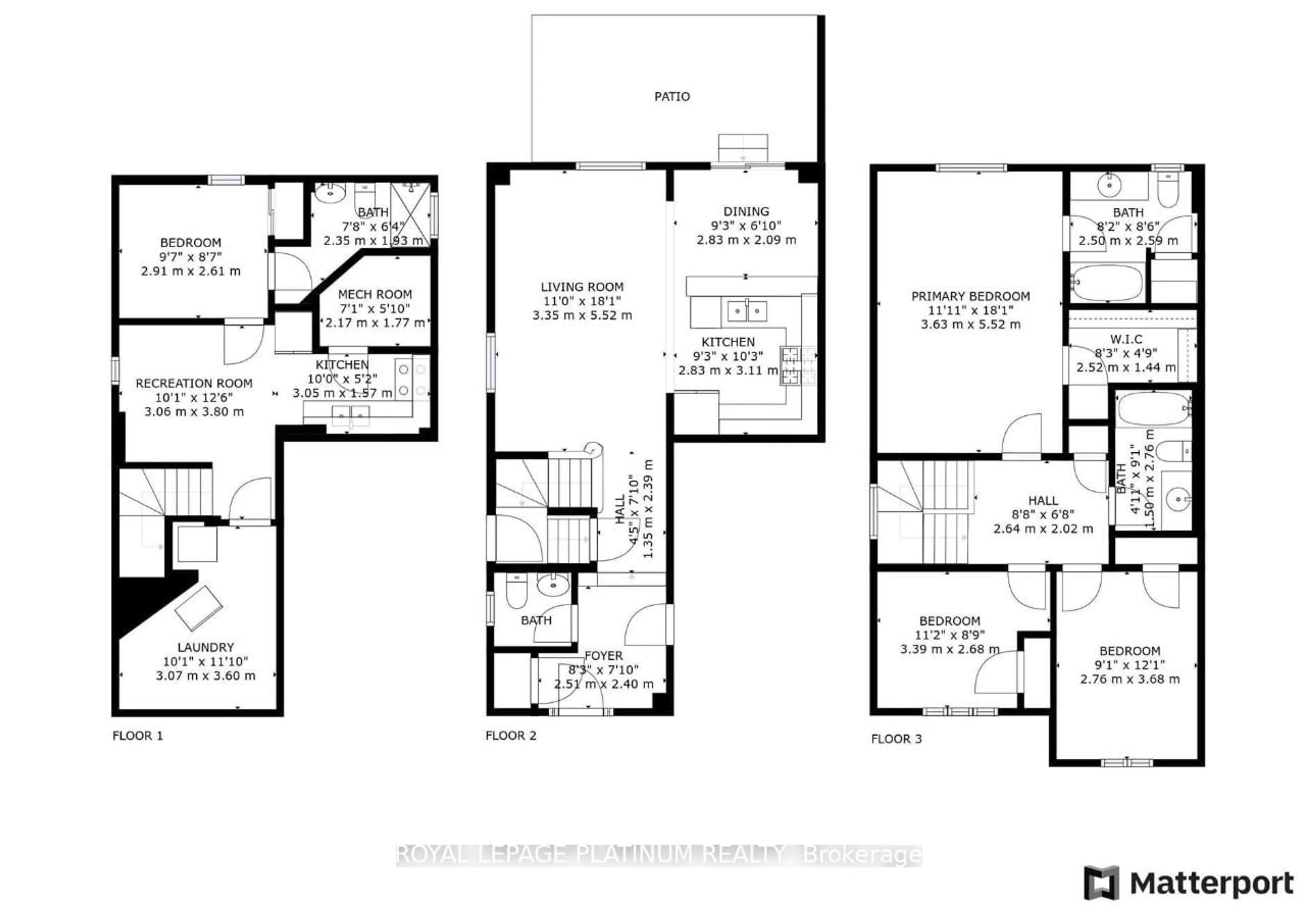Floor plan for 22 Rivermere Crt, Brampton Ontario L7A 1R4