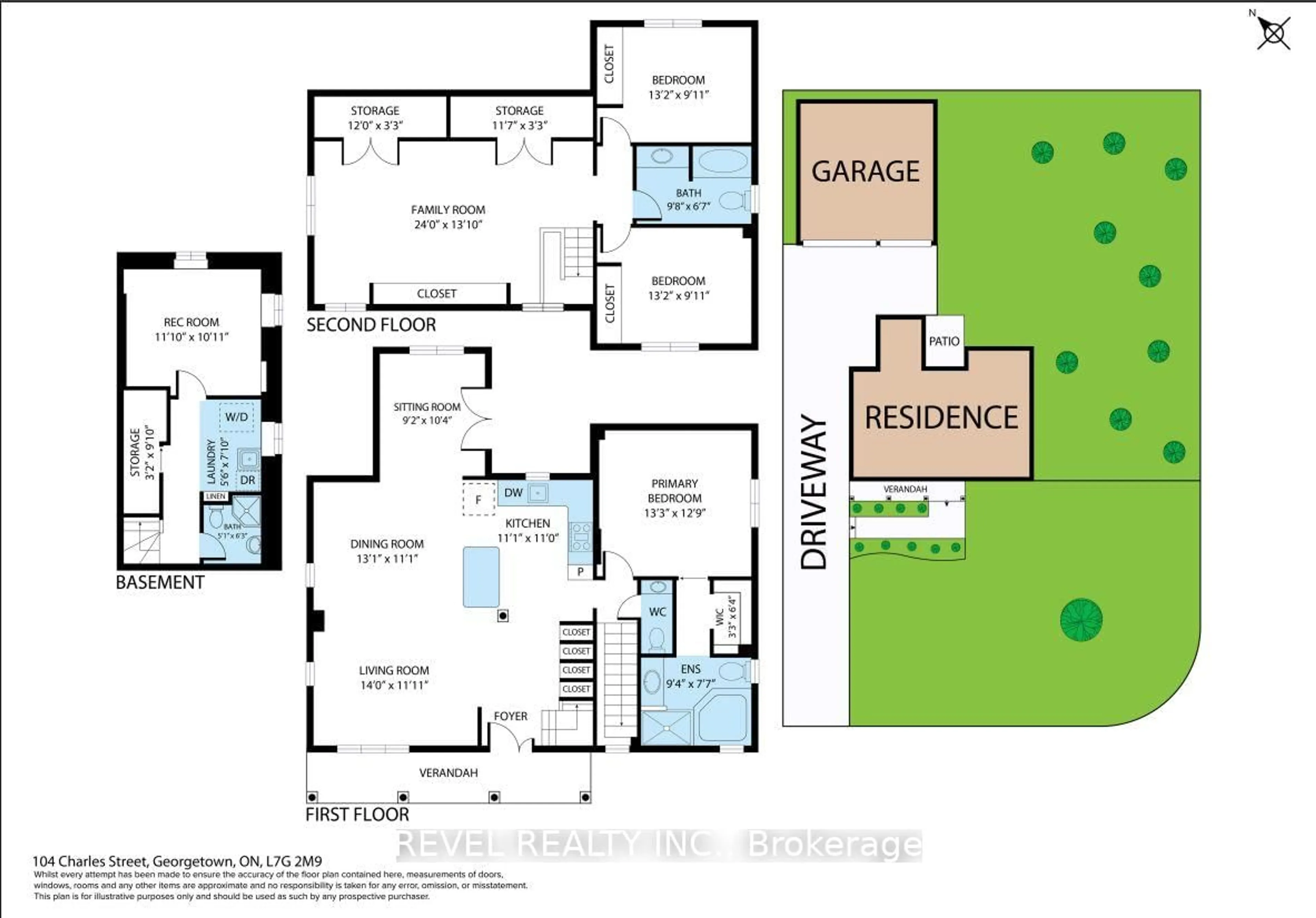 Floor plan for 104 Charles St, Halton Hills Ontario L7G 2M9