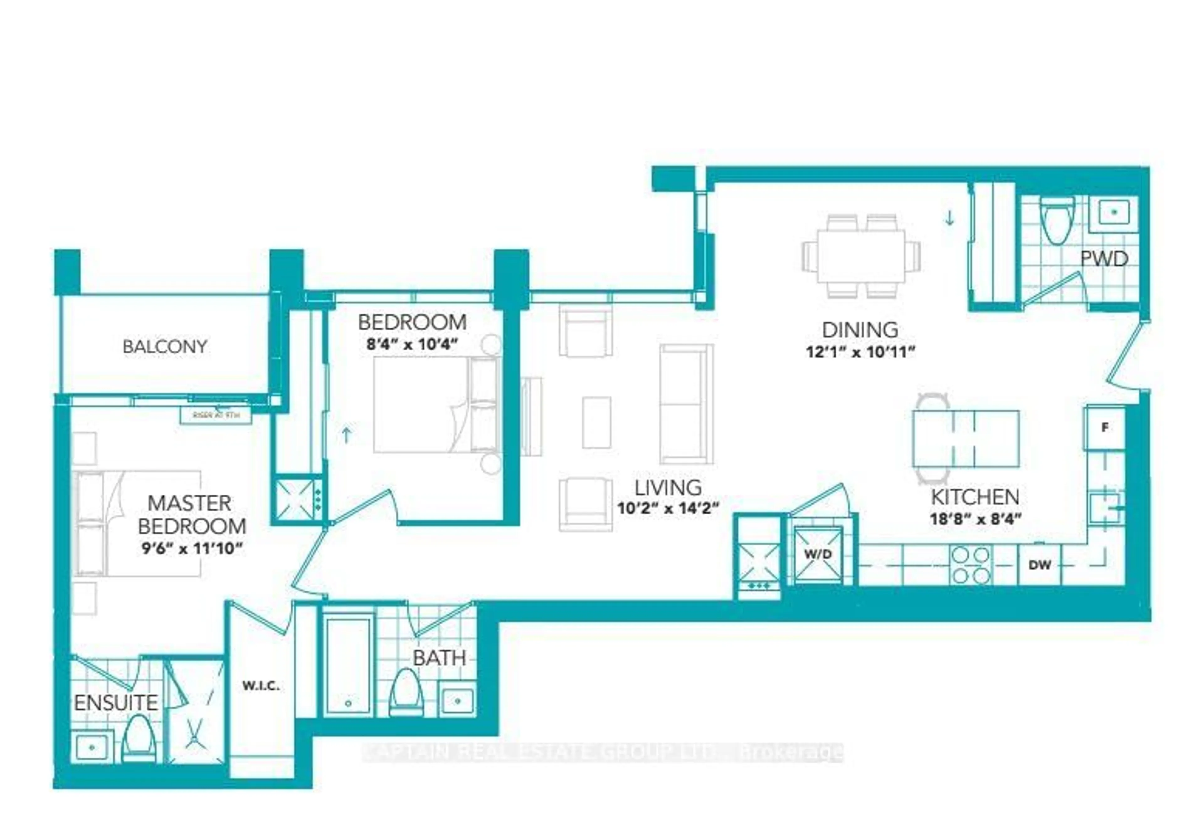 Floor plan for 1063 Douglas Mccurdy Common #1208, Mississauga Ontario L5G 0C5