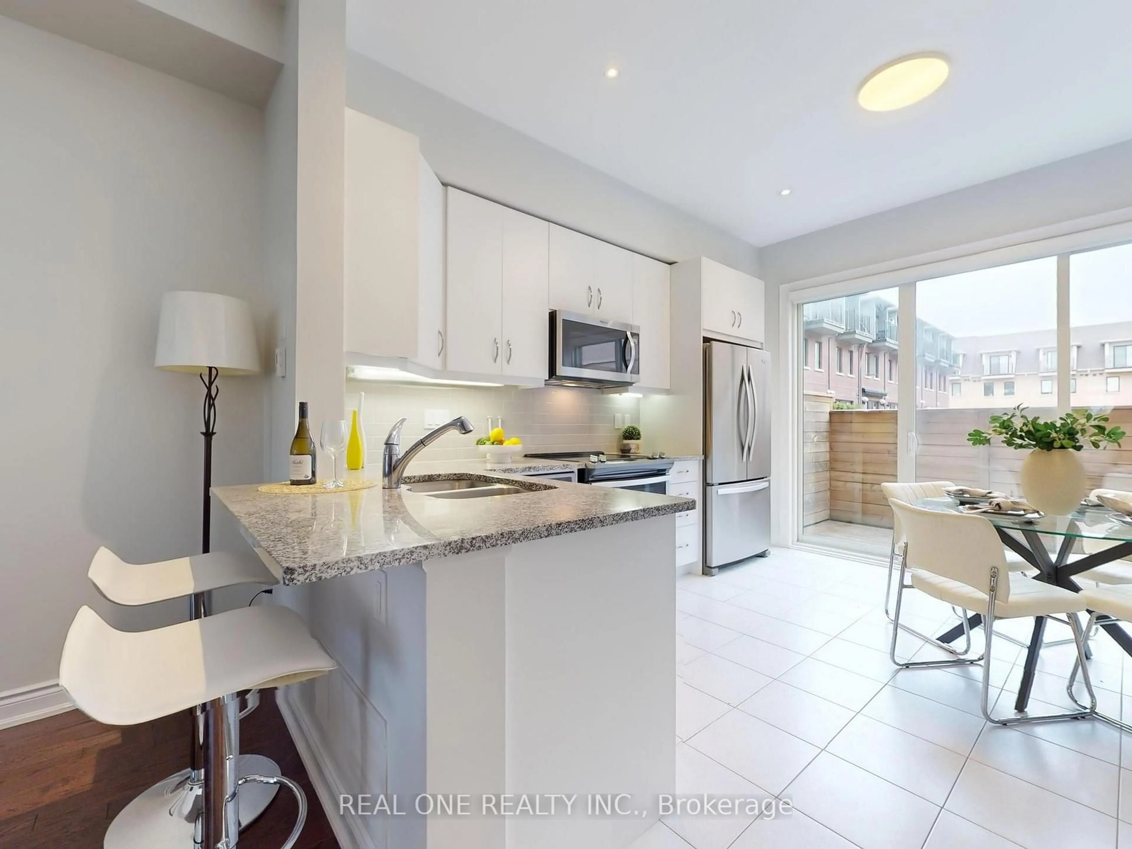 Open concept kitchen, ceramic/tile floor for 2161 Lillykin St, Oakville Ontario L6H 0N2