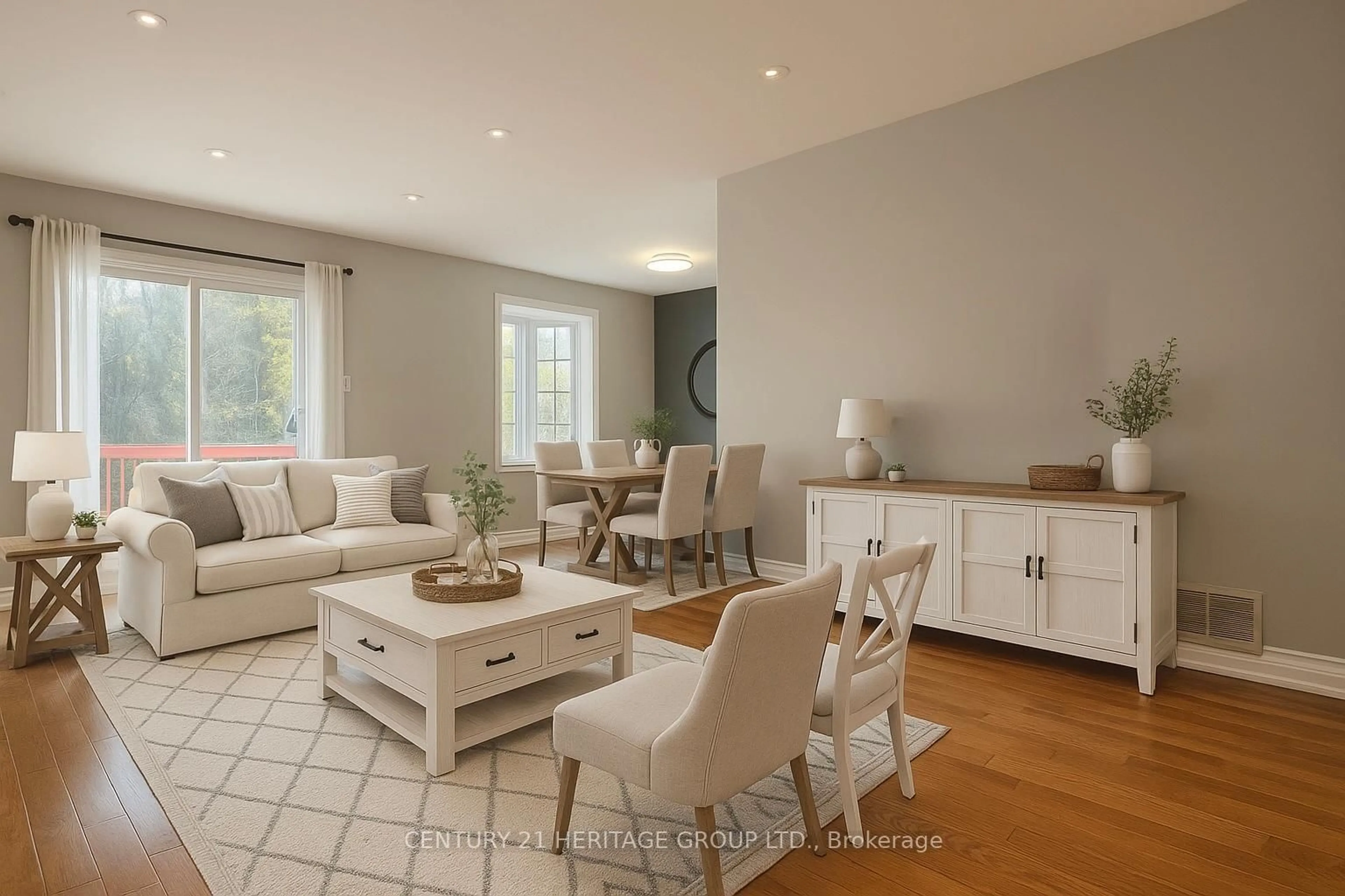 Living room with furniture, wood/laminate floor for 9 Corona Gate, Brampton Ontario L6Y 3N4