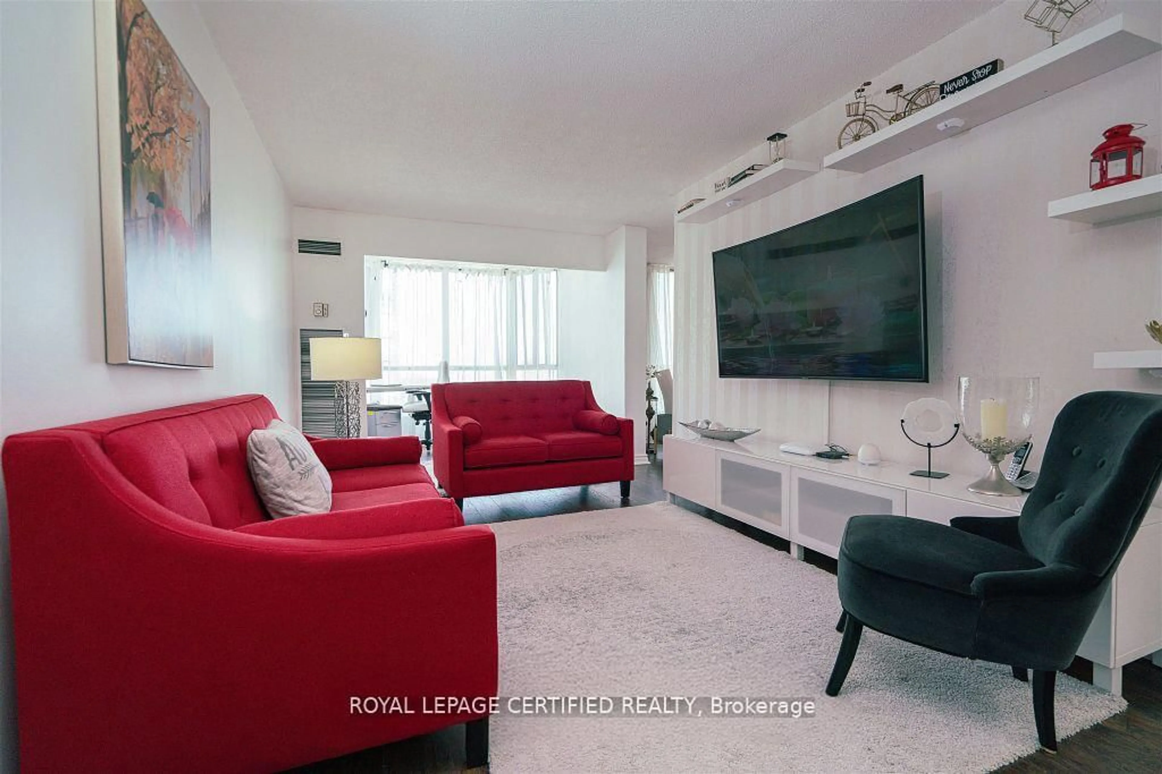 Living room with furniture, unknown for 145 Hillcrest Ave #1907, Mississauga Ontario L5B 3Z1
