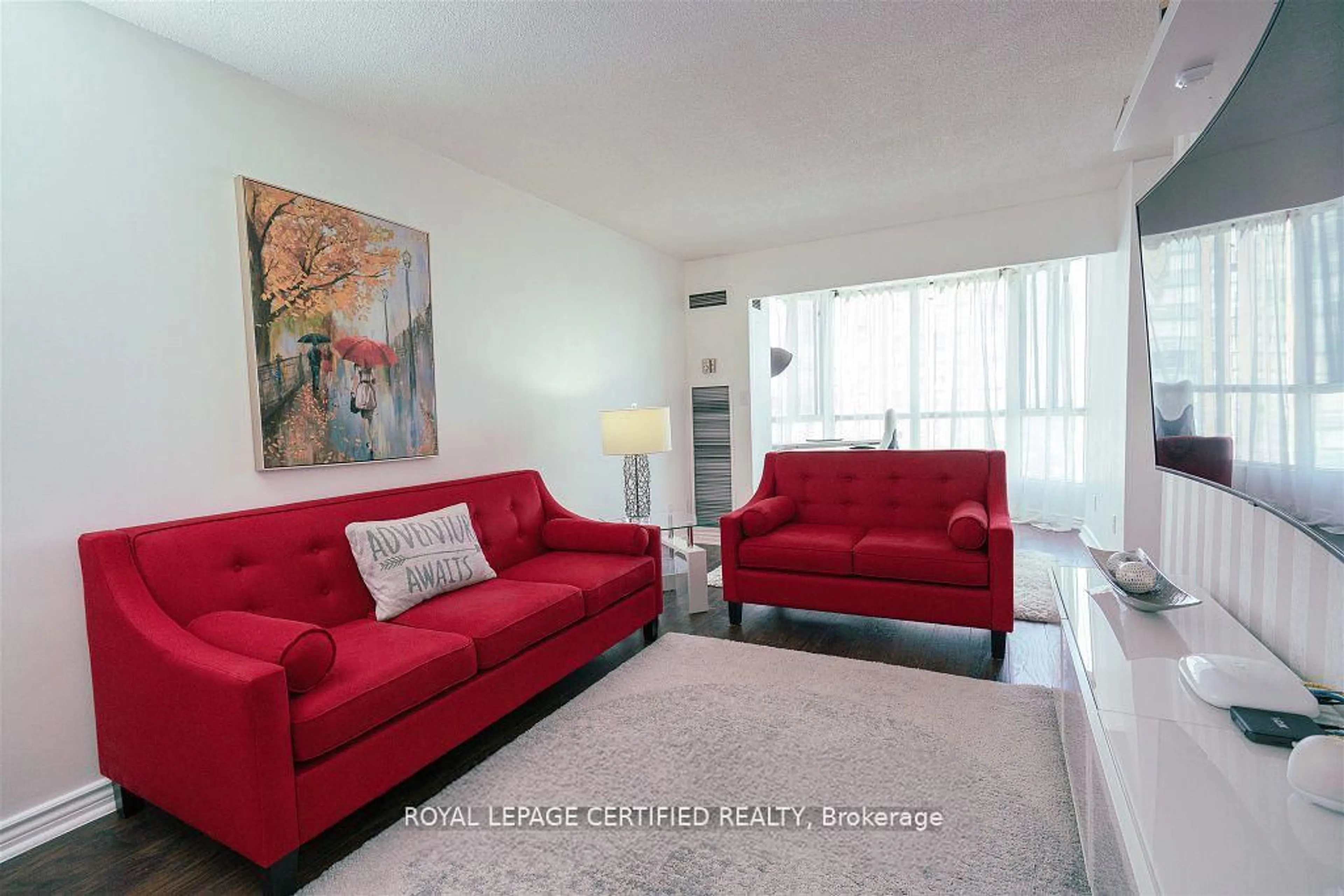 Living room with furniture, unknown for 145 Hillcrest Ave #1907, Mississauga Ontario L5B 3Z1