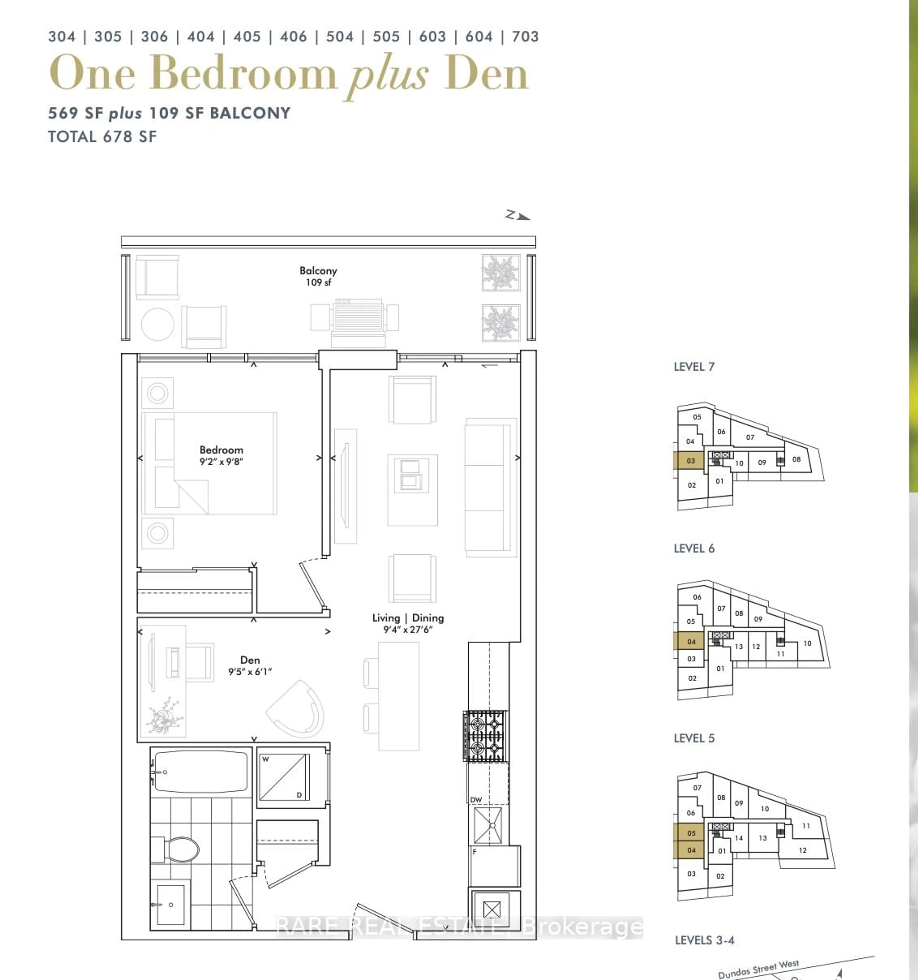 Floor plan for 160 Kingsway Cres #505, Toronto Ontario M8X 2R2