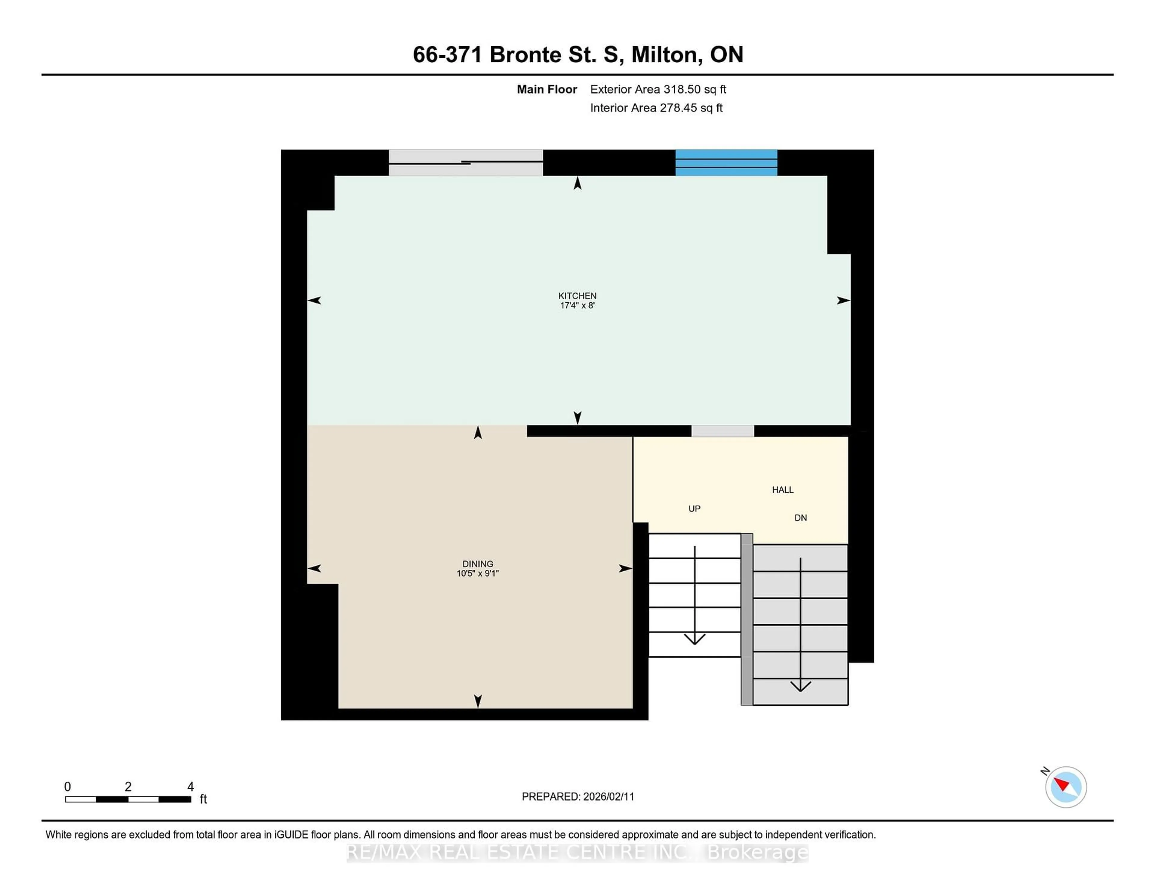 Floor plan for 371 Bronte St #66, Milton Ontario L9T 3K5