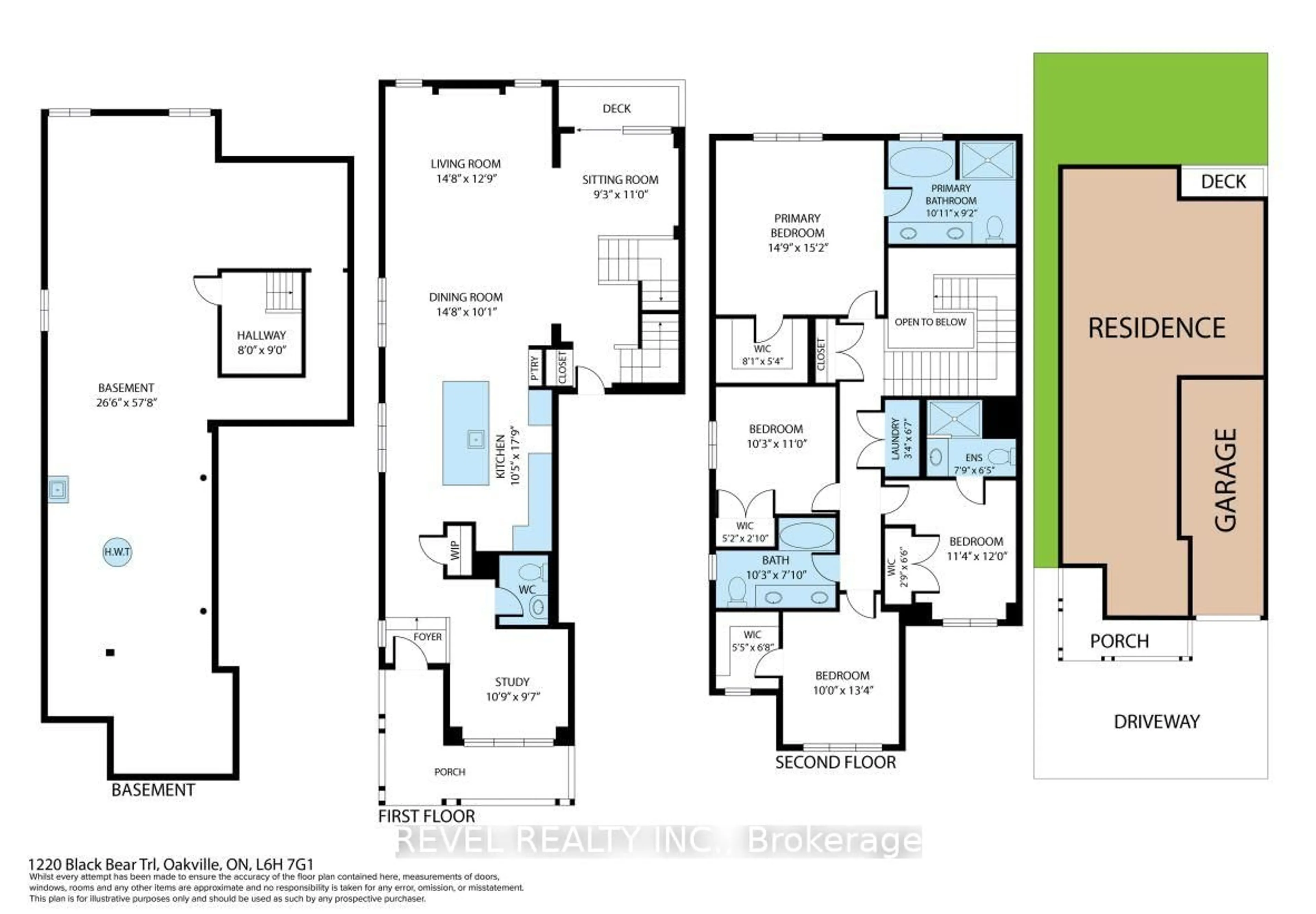 Floor plan for 1220 Black Bear Tr, Oakville Ontario L6H 8B1