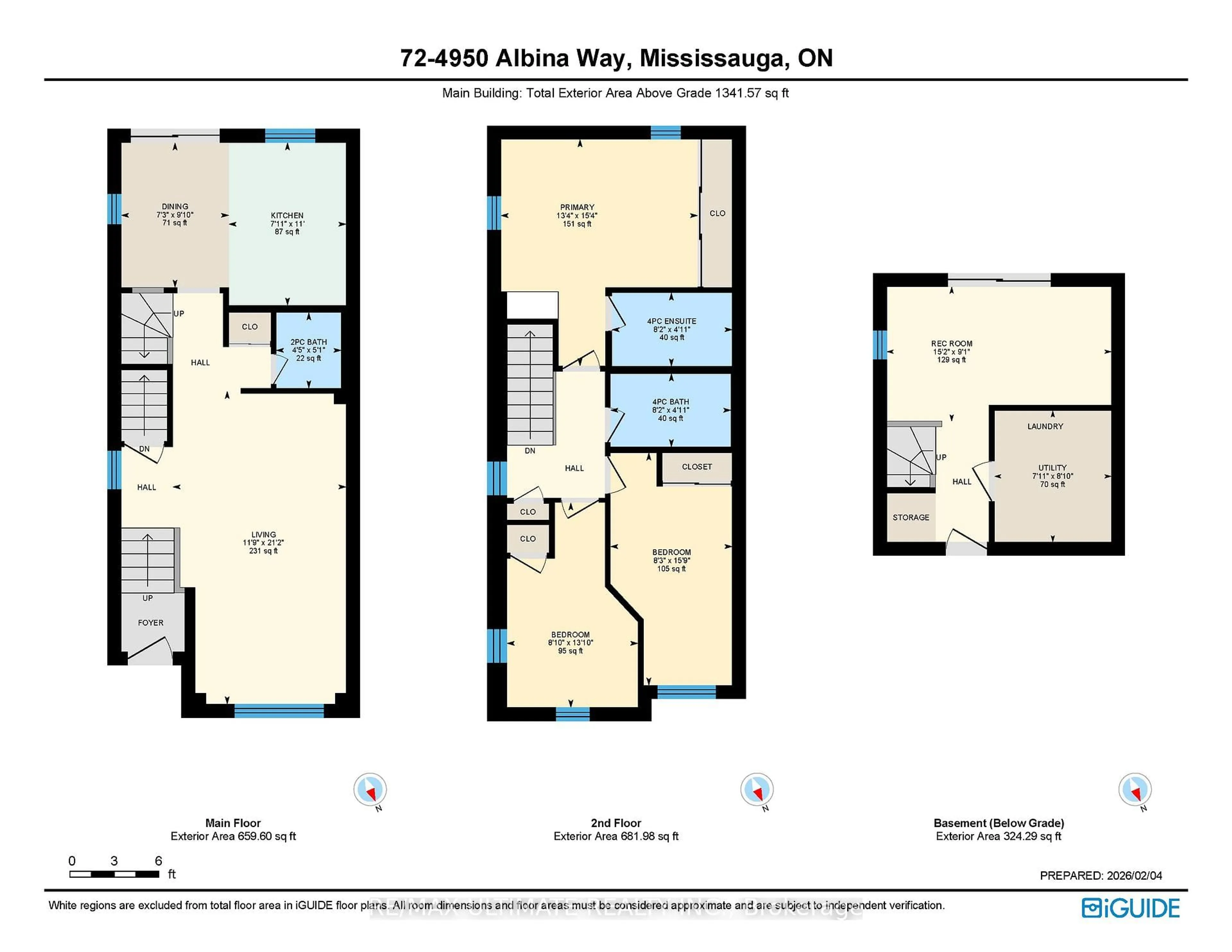 Floor plan for 4950 Albina Way #72, Mississauga Ontario L4Z 4J7