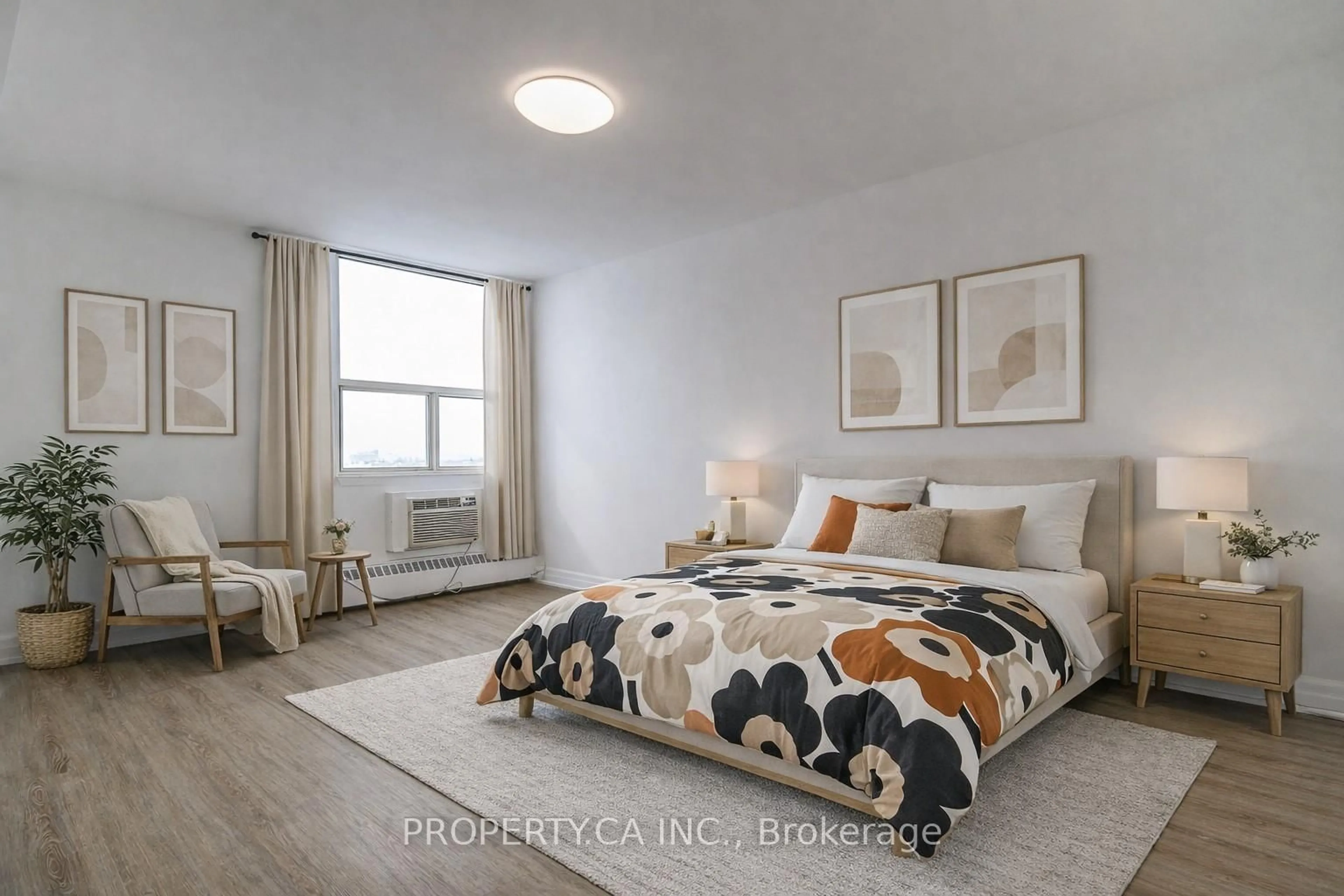 Bedroom with bed, unknown for 155 Marlee Ave #1706, Toronto Ontario M6B 4B5