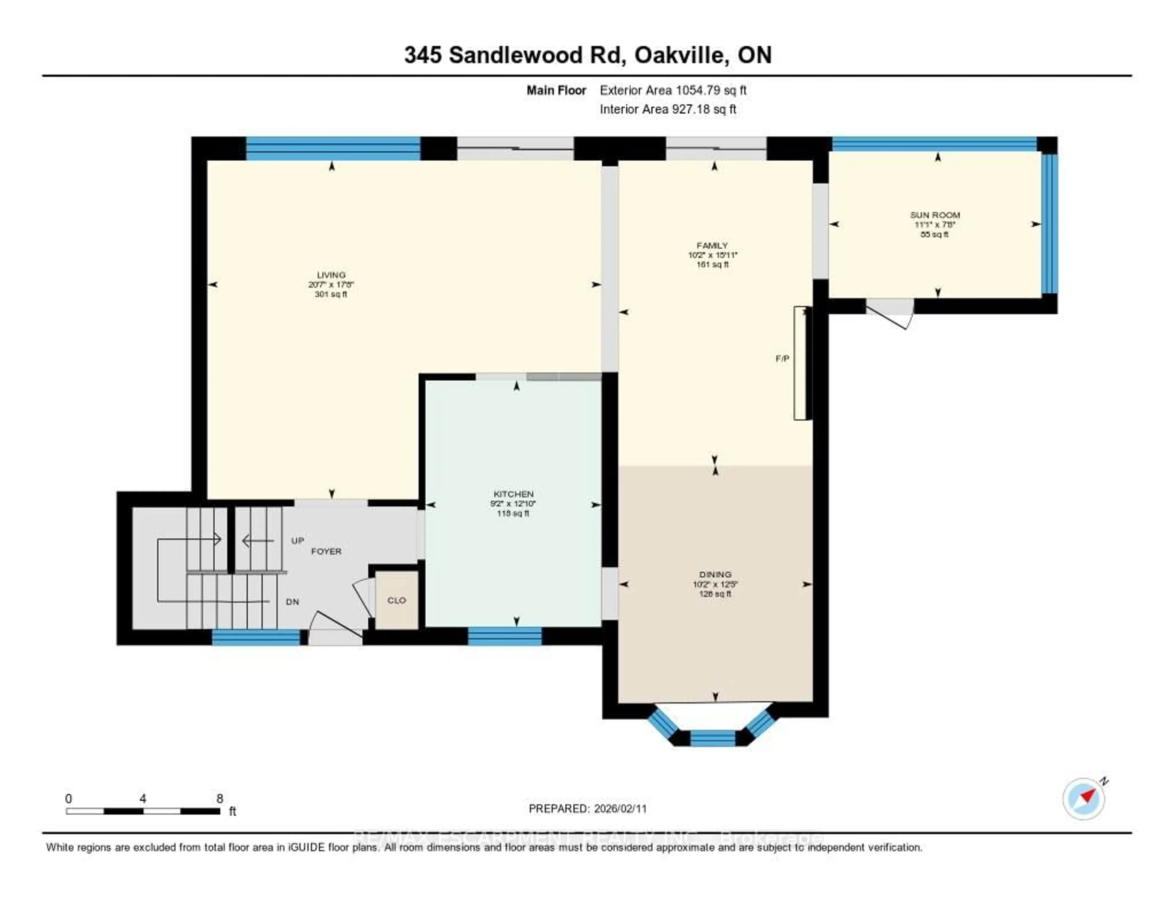 Floor plan for 345 Sandlewood Rd, Oakville Ontario L6L 3S1