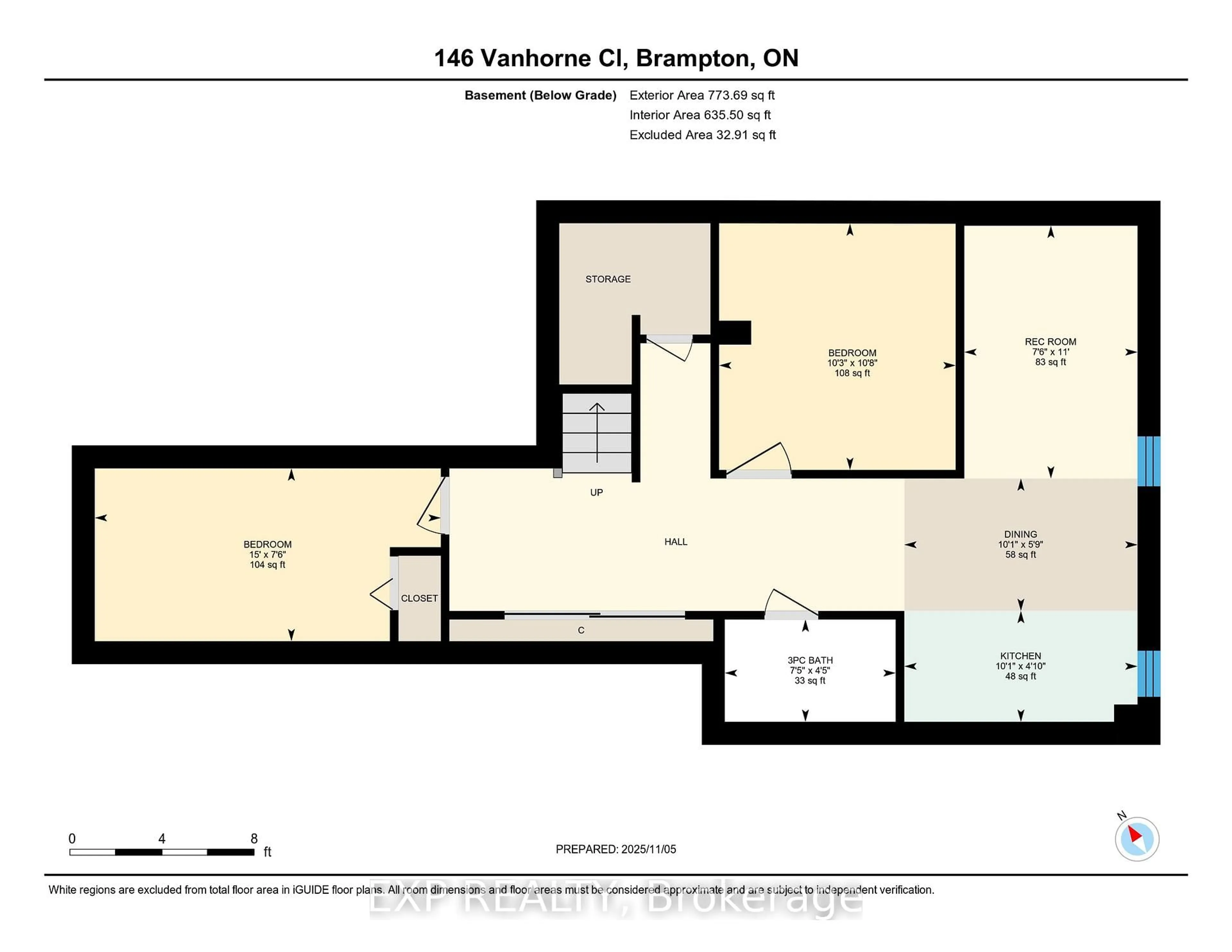 Floor plan for 146 Vanhorne Clse, Brampton Ontario L7A 0G2