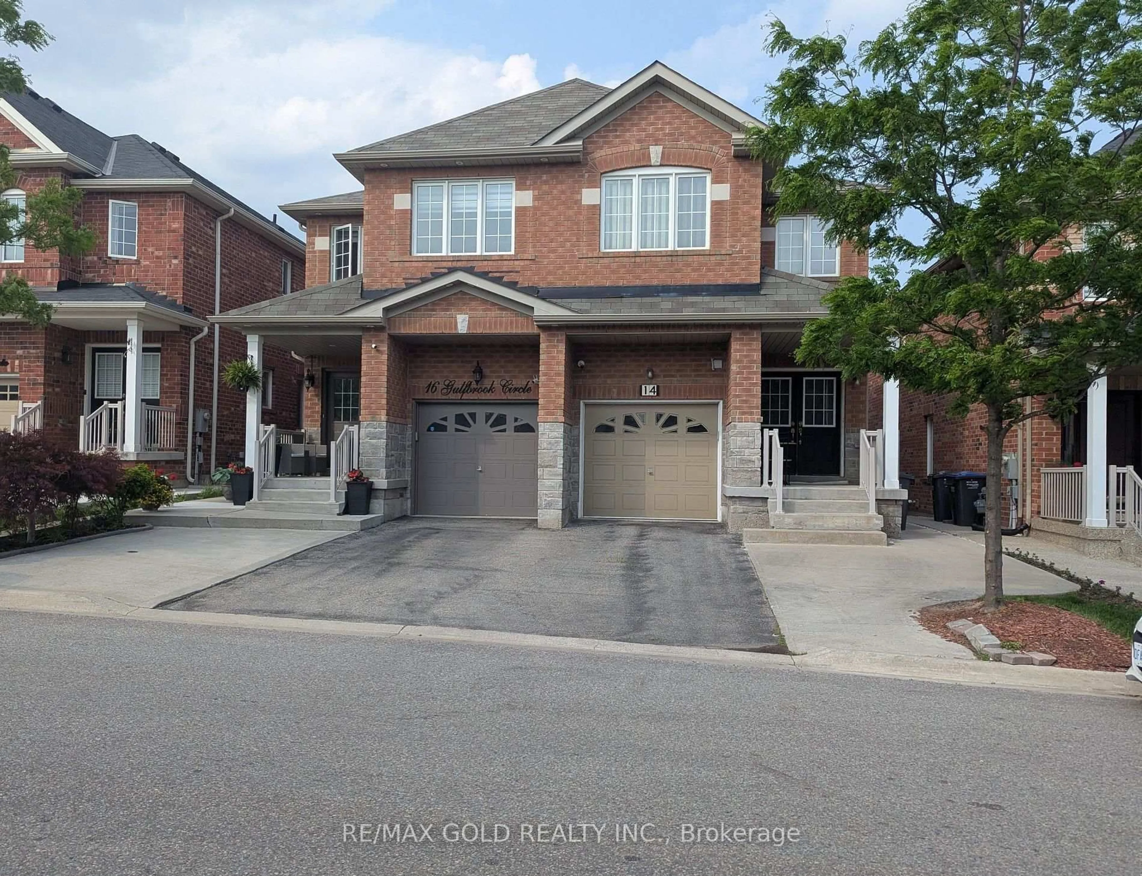 Home with brick exterior material, street for 14 Gulfbrook Circ, Brampton Ontario L6Z 0G4