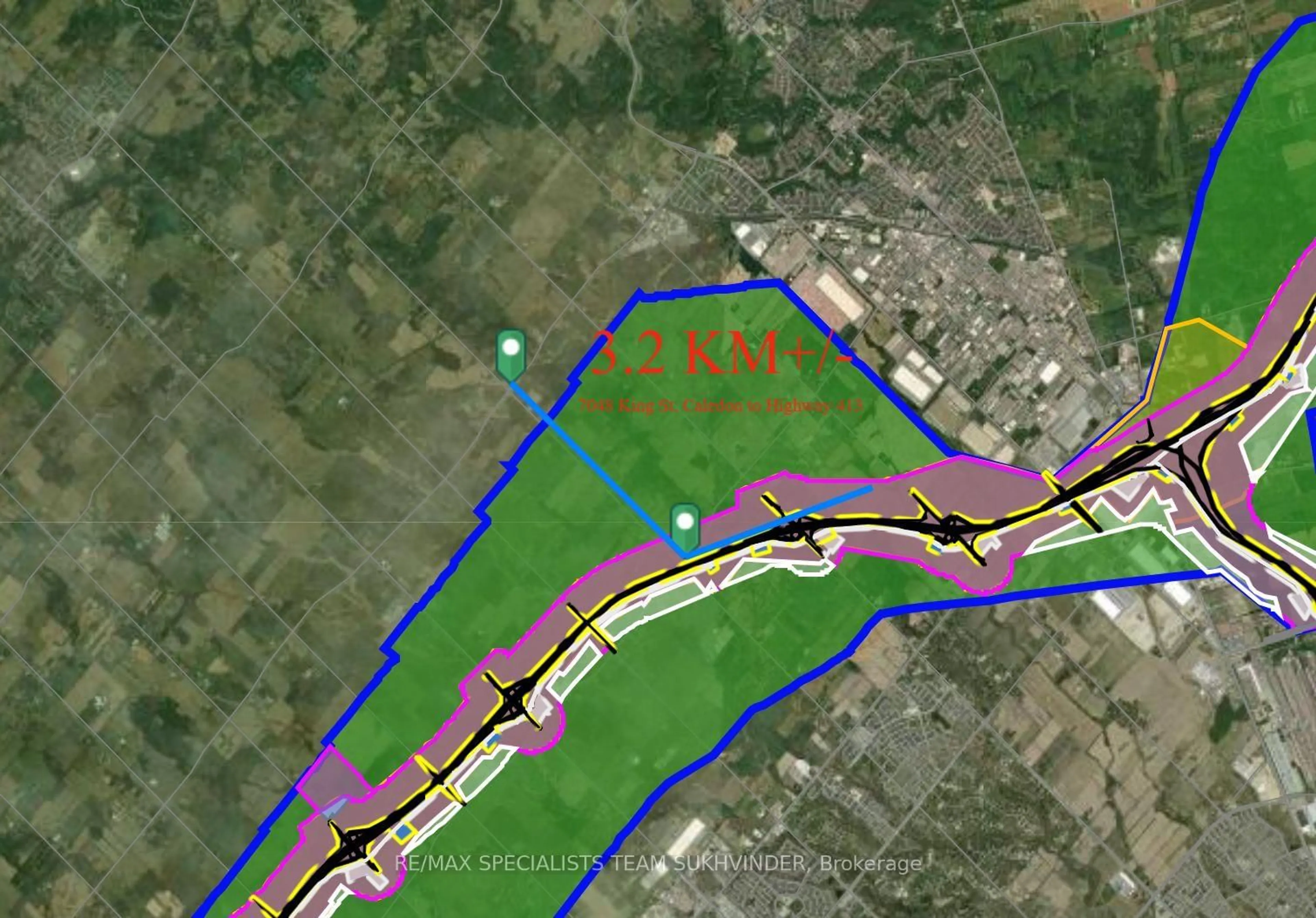 Picture of a map for 7048 King St, Caledon Ontario L7C 0S3