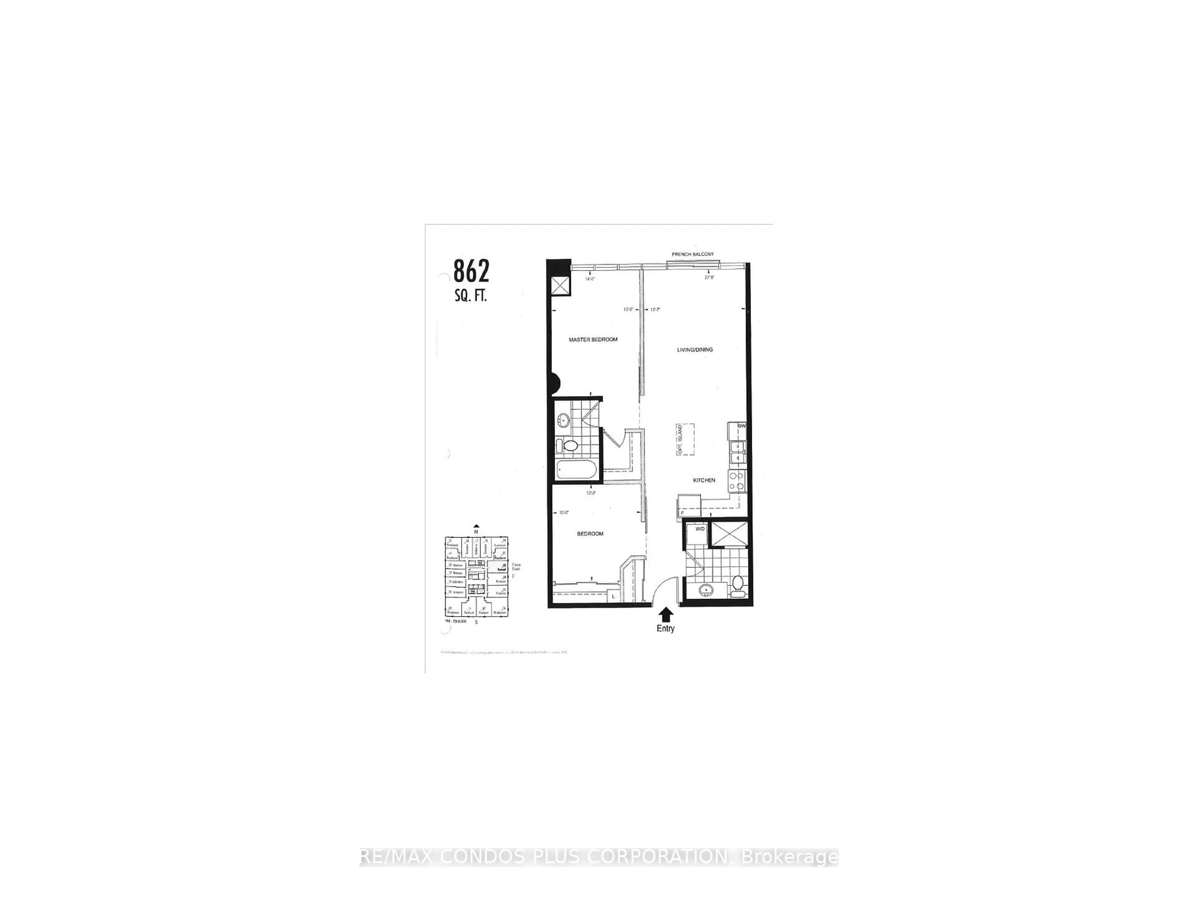 Floor plan for 2 Fieldway Rd #403, Toronto Ontario M8Z 0B9