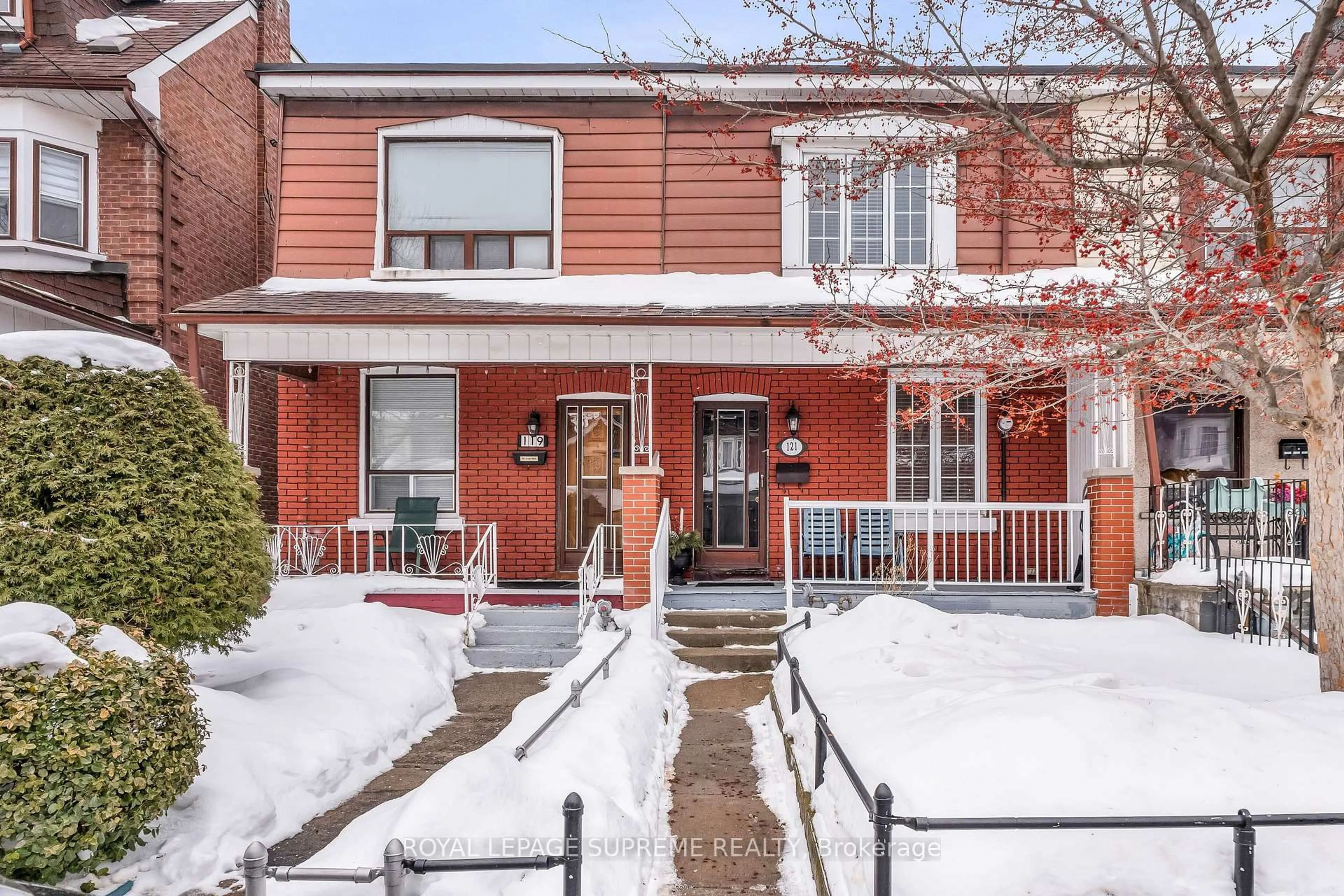 Home with brick exterior material, street for 121 Millicent St, Toronto Ontario M6H 1W3