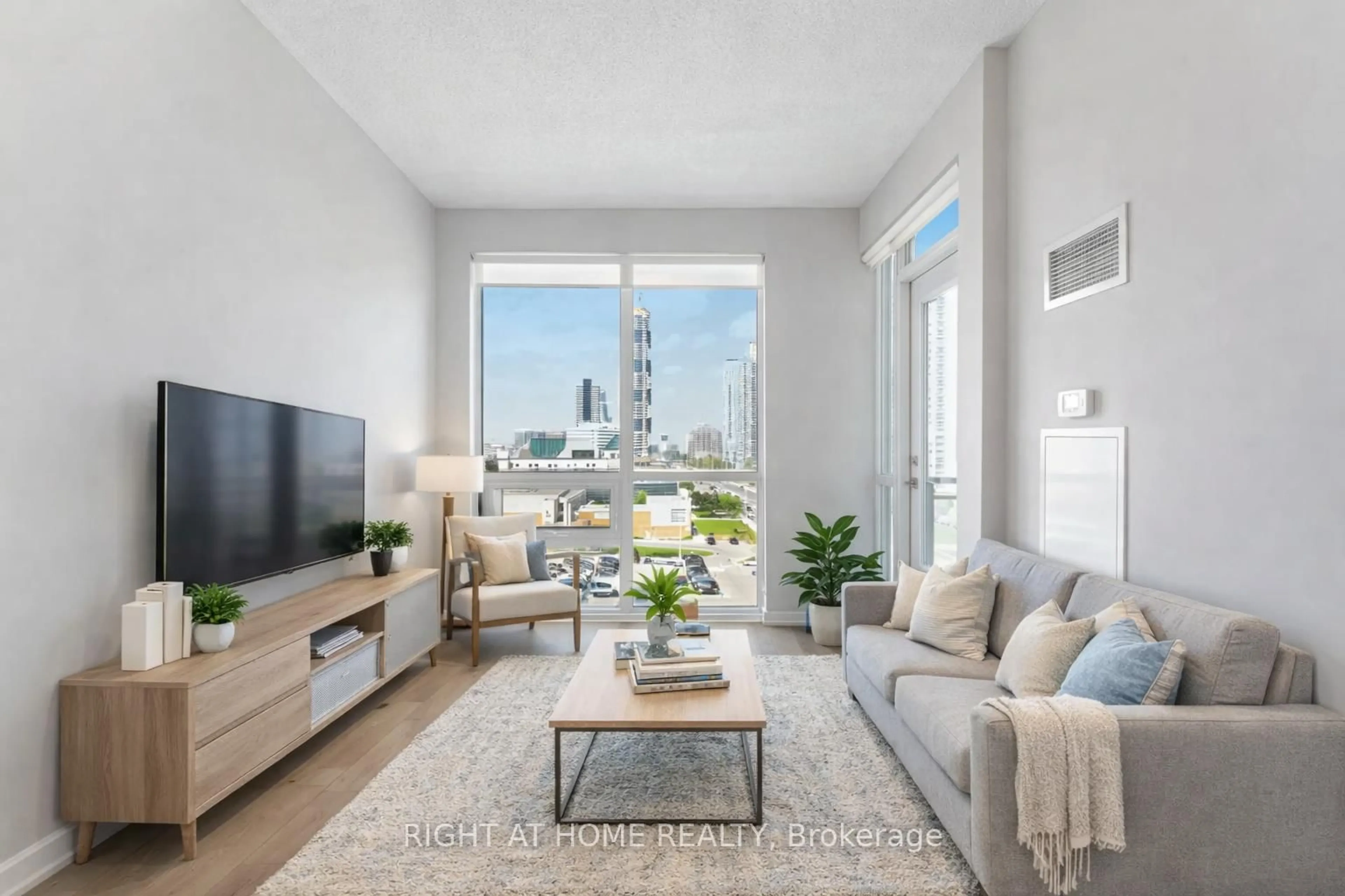 Living room with furniture, unknown for 4011 Brickstone Mews #715, Mississauga Ontario L5B 0G3