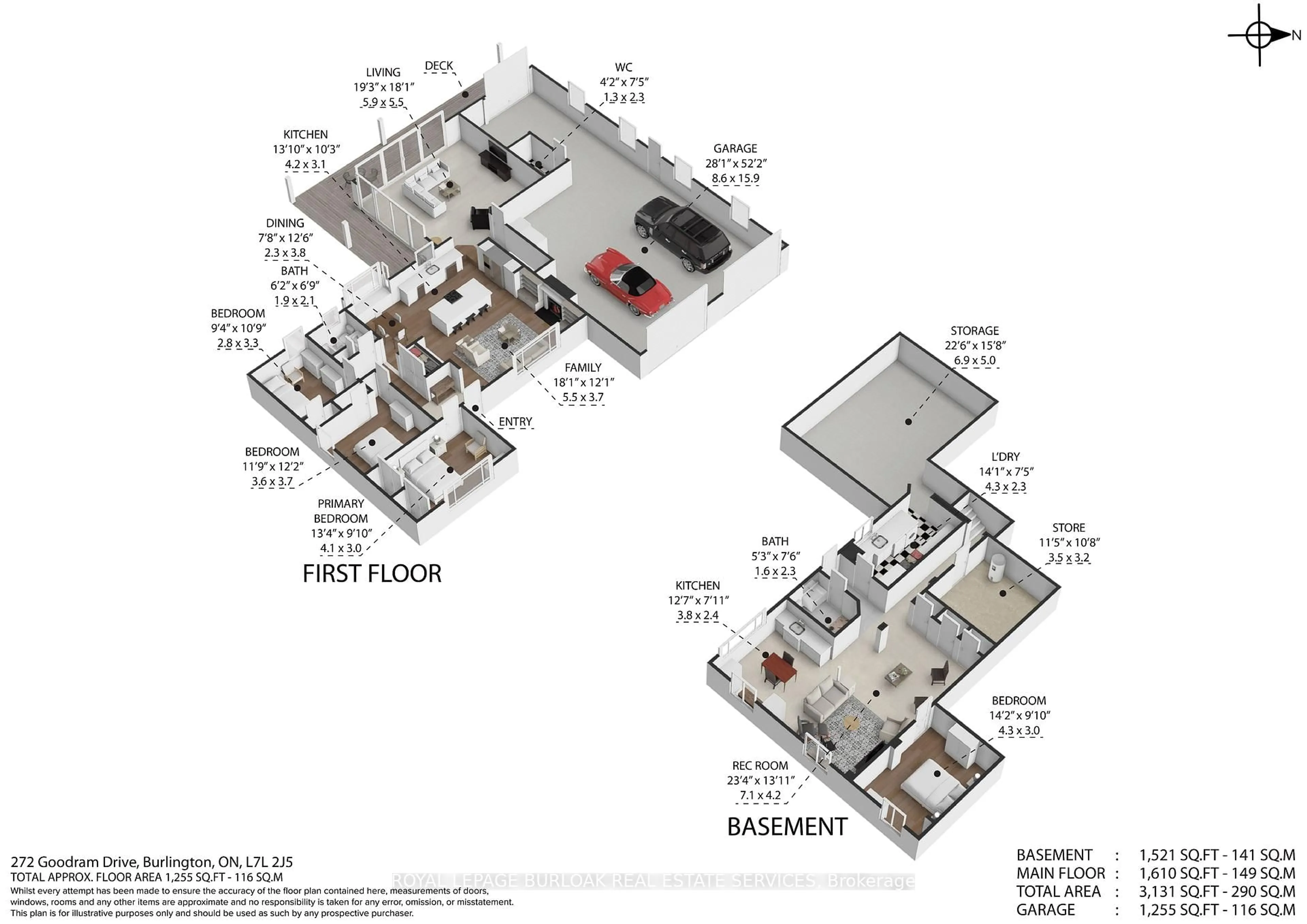 Floor plan for 272 Goodram Dr, Burlington Ontario L7L 2J5