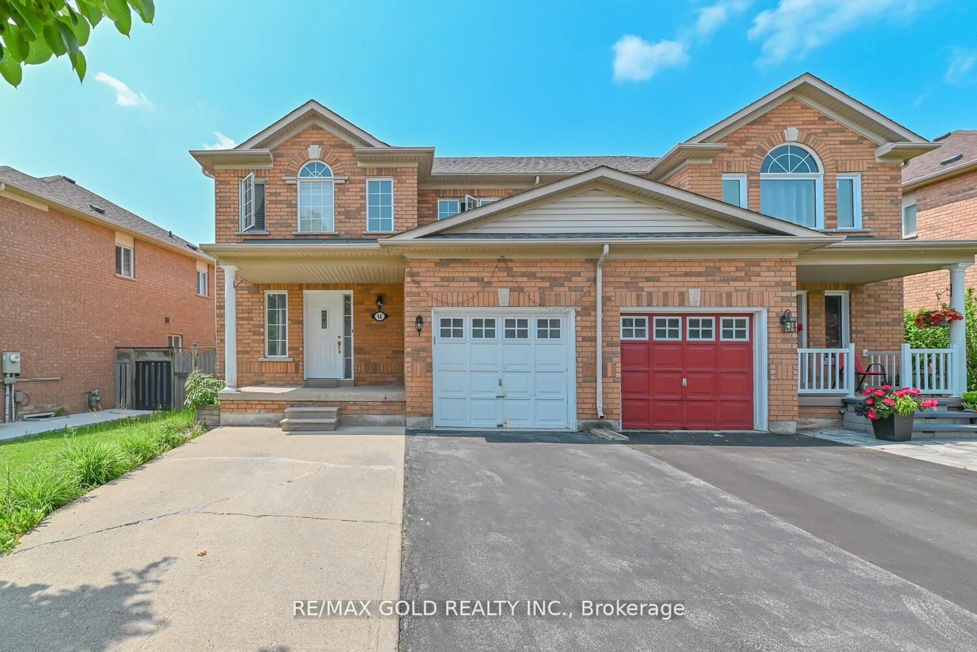 Home with brick exterior material, street for 14 Topiary Lane, Brampton Ontario L7A 2K6