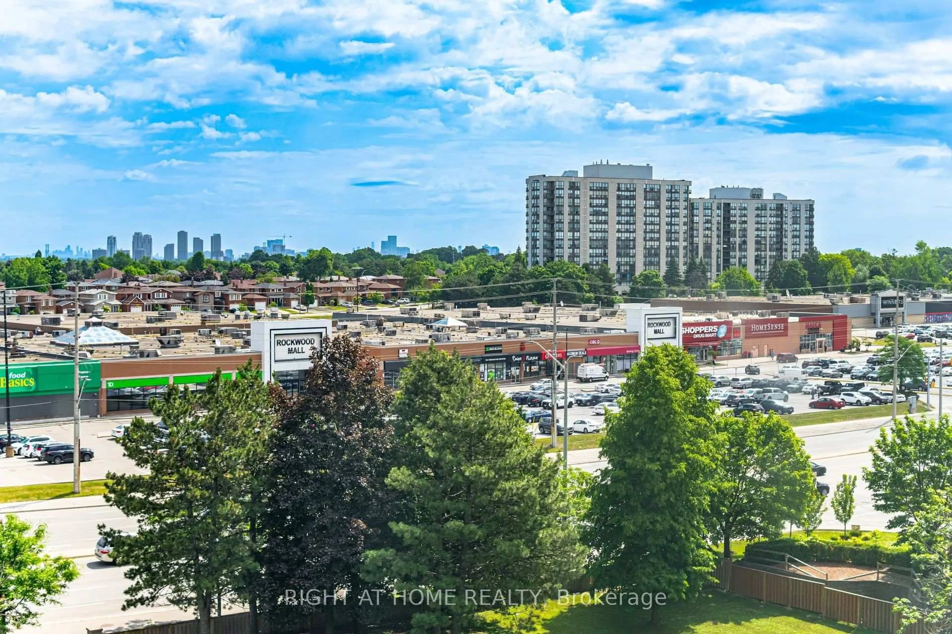 A pic from outside/outdoor area/front of a property/back of a property/a pic from drone, city buildings view from balcony for 1360 Rathburn Rd #208, Mississauga Ontario L4W 4H4