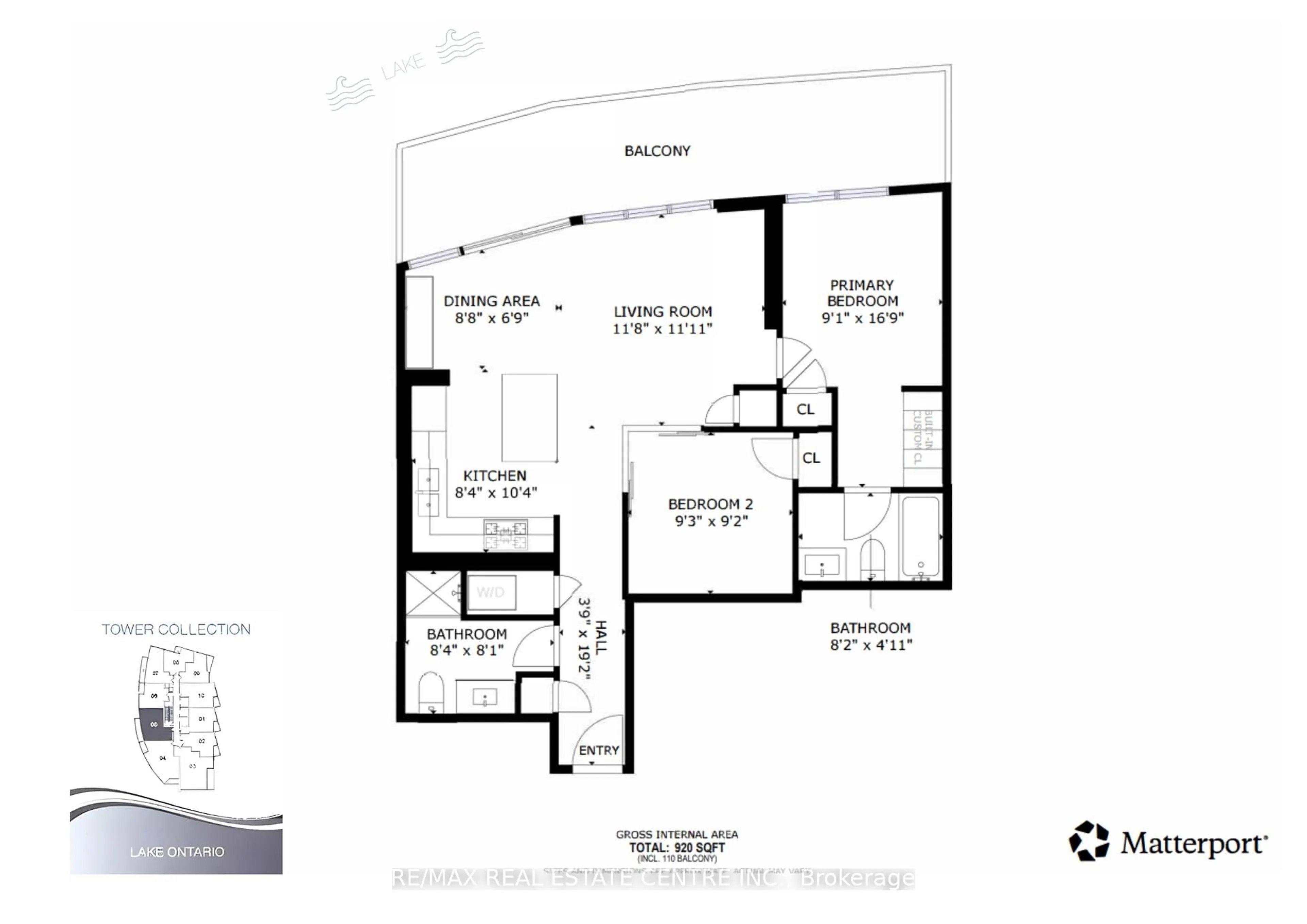 Floor plan for 59 Annie Craig Dr #3005, Toronto Ontario M8V 0C5