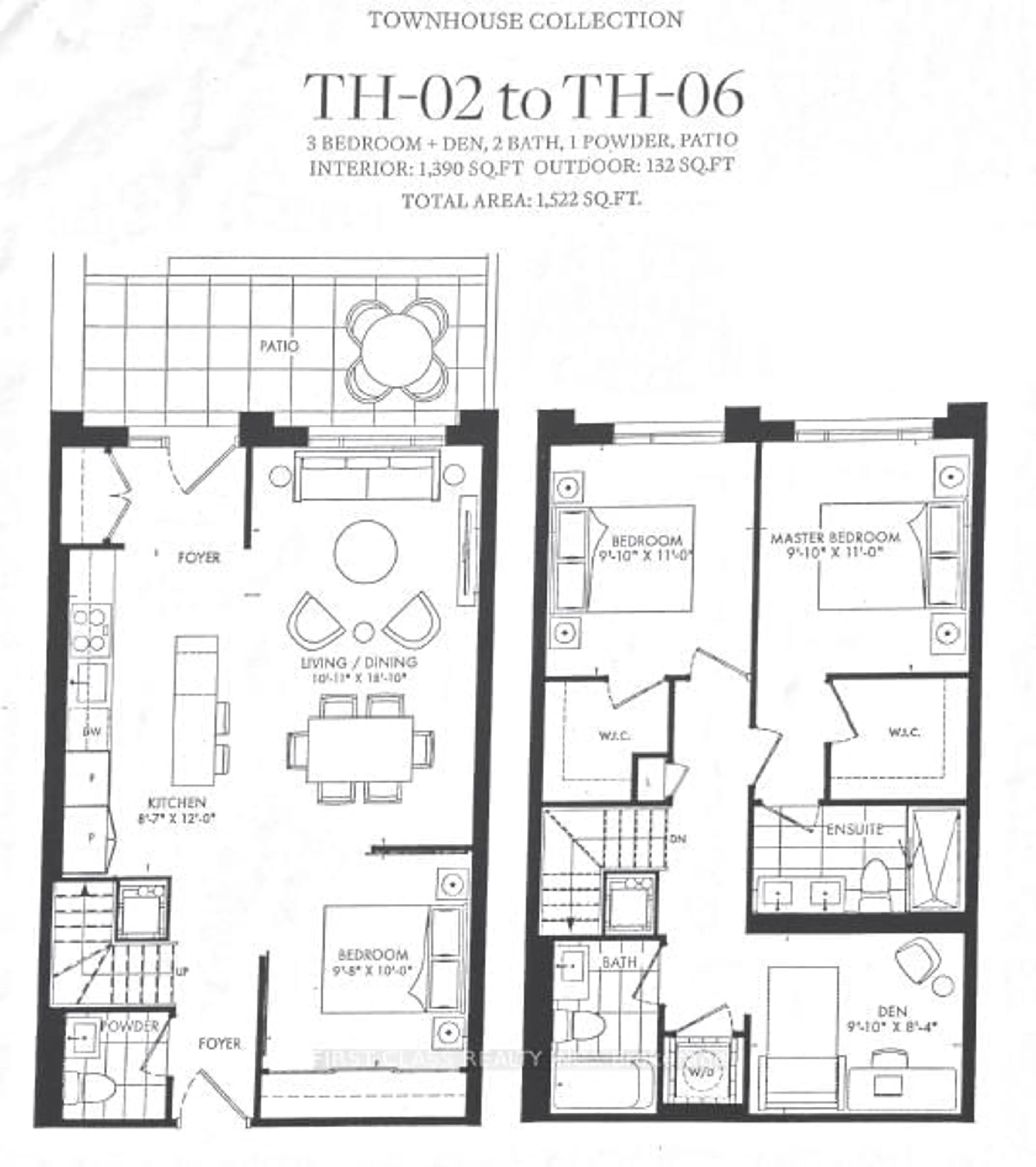 Floor plan for 21 Park St #TH05, Mississauga Ontario L5G 0C2