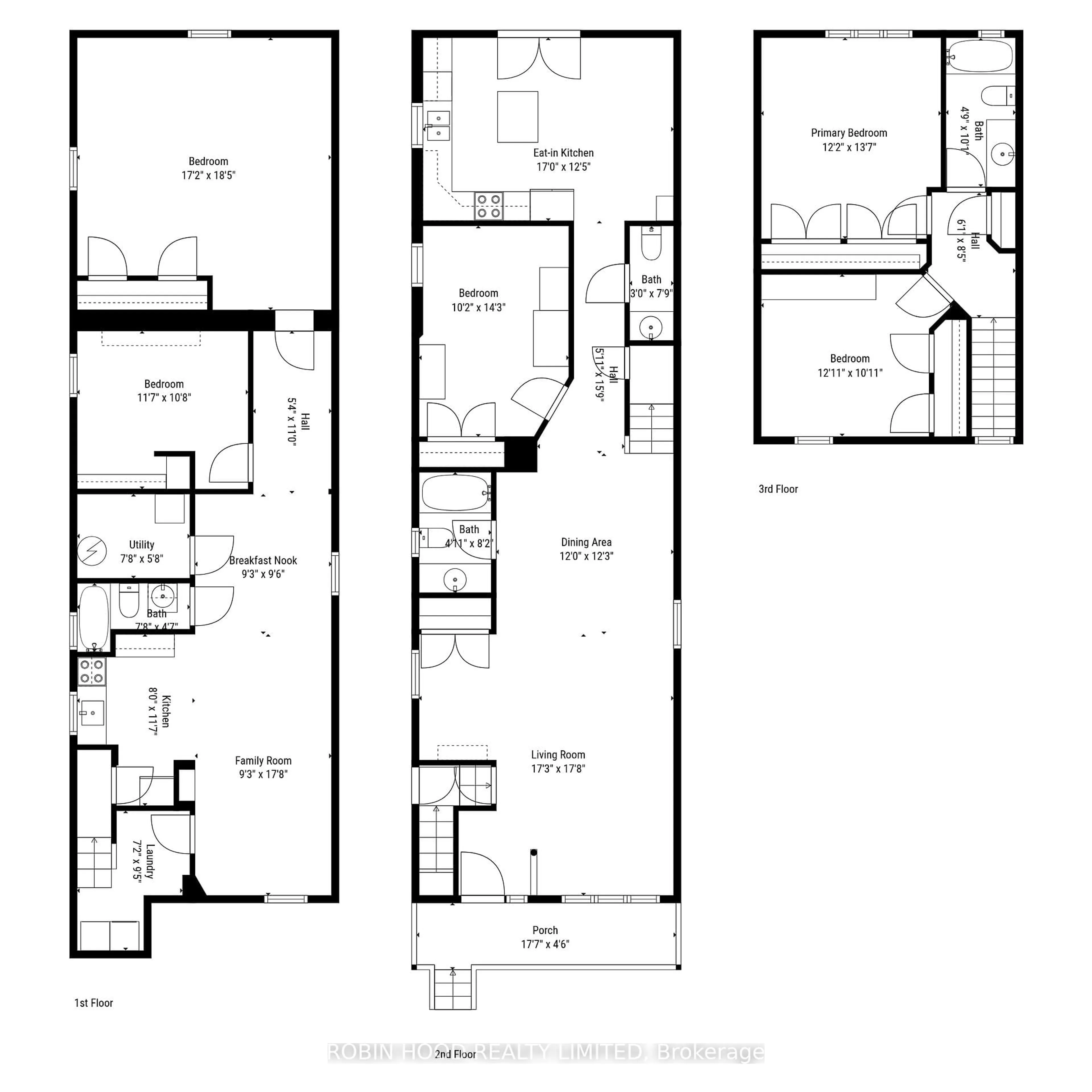 Floor plan for 449 Gilbert Ave, Toronto Ontario M6E 4X4