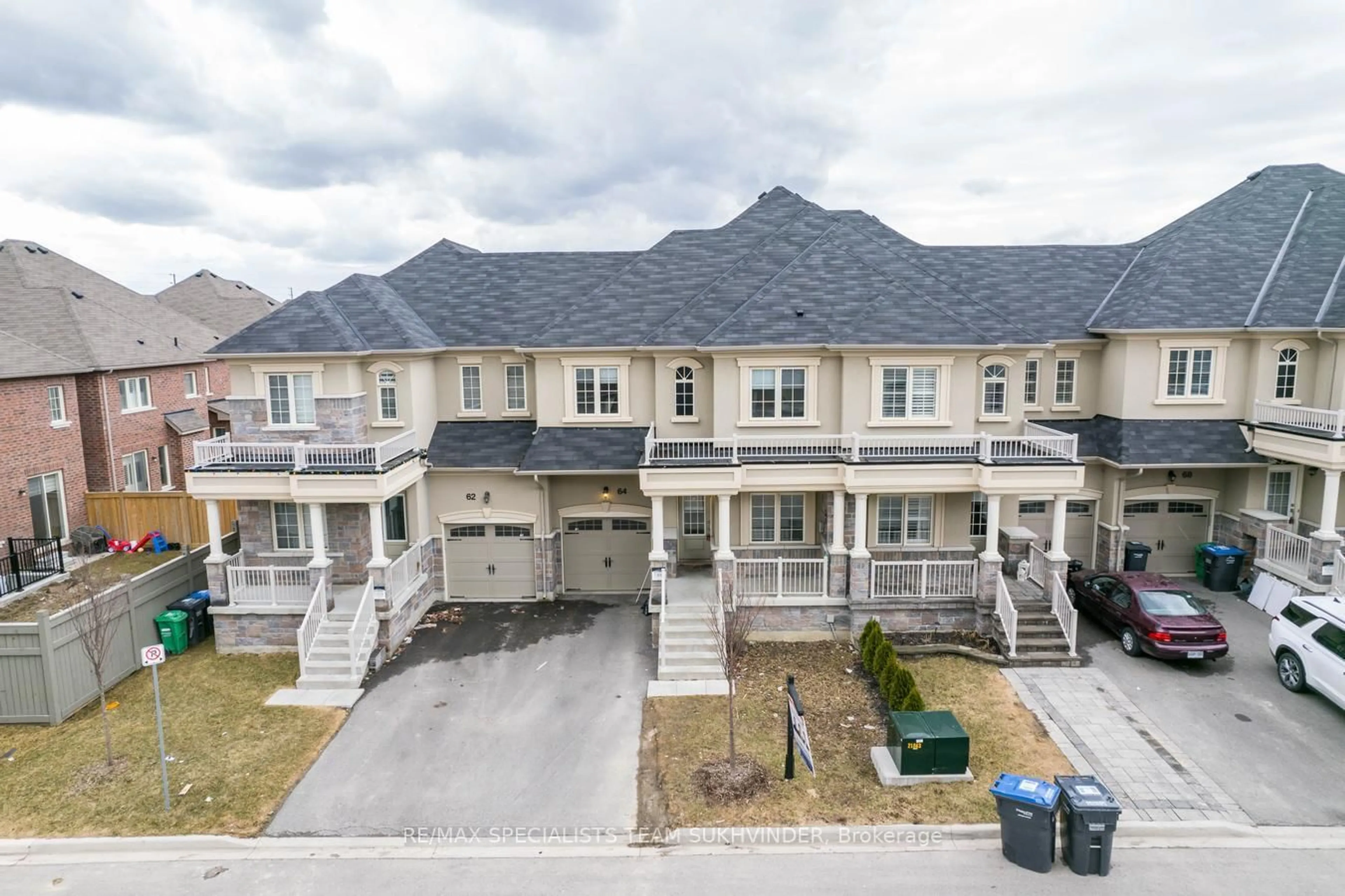 A pic from outside/outdoor area/front of a property/back of a property/a pic from drone, street for 64 Villadowns Tr, Brampton Ontario L6R 0B6