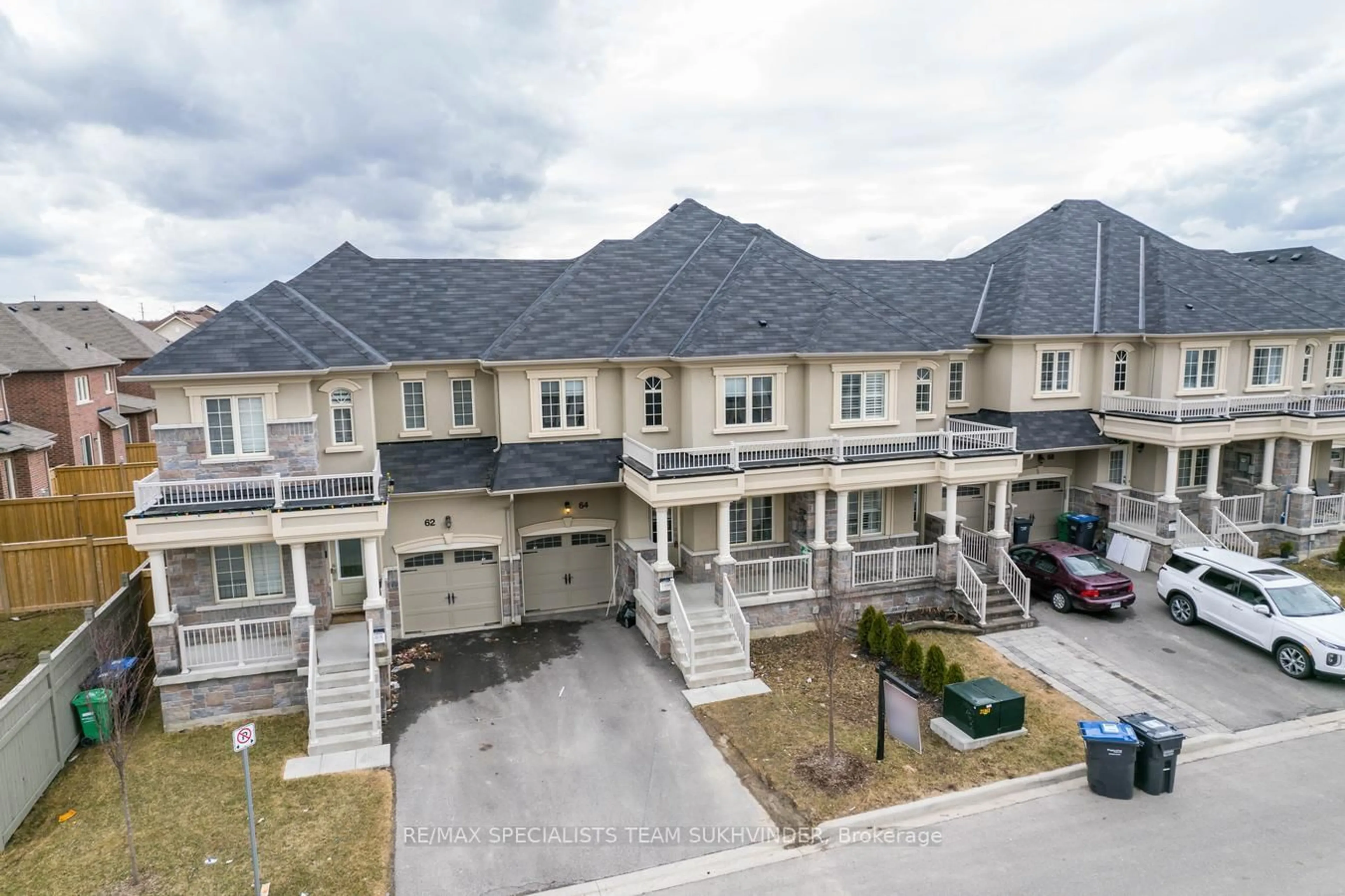A pic from outside/outdoor area/front of a property/back of a property/a pic from drone, street for 64 Villadowns Tr, Brampton Ontario L6R 0B6