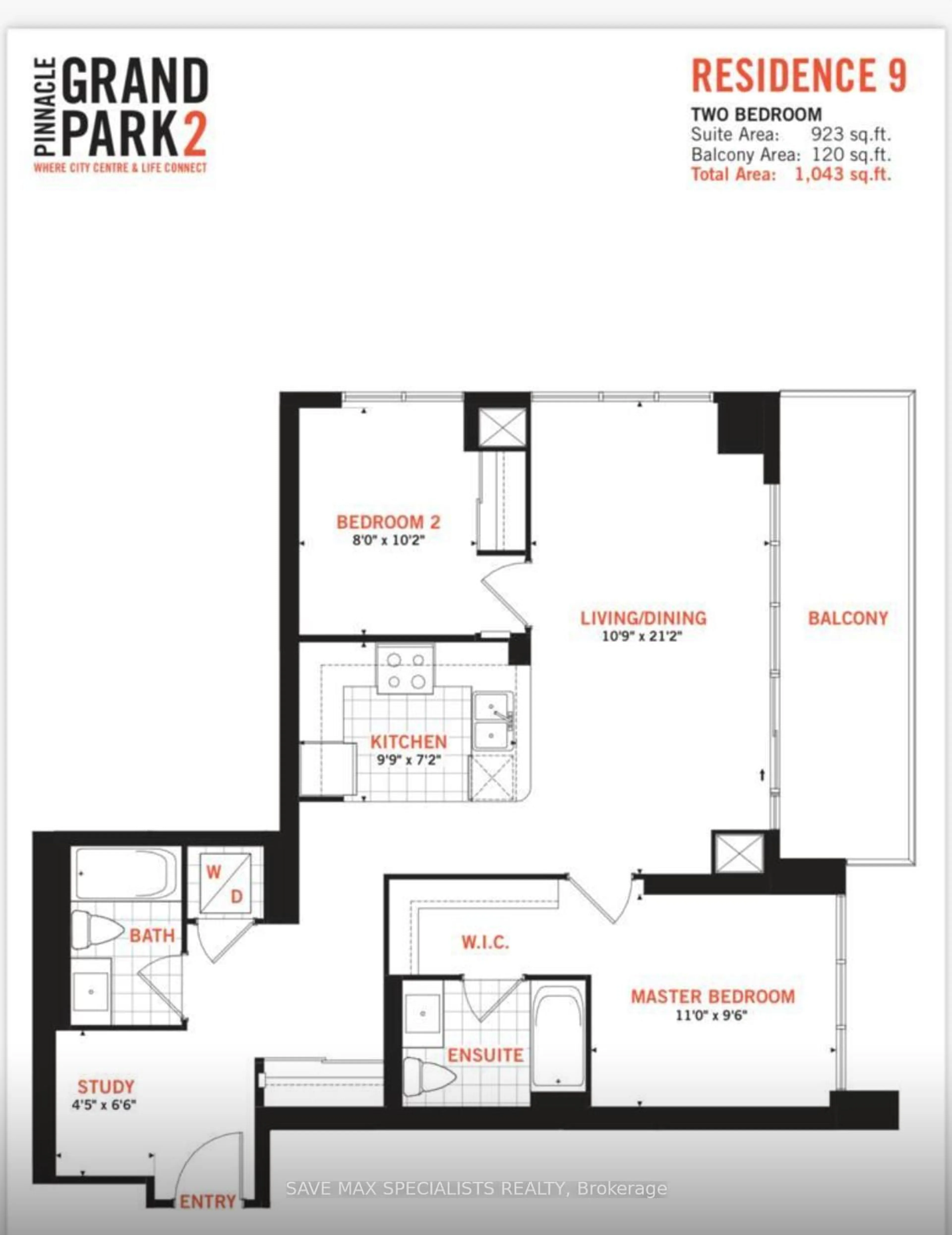 Floor plan for 3975 Grand Park Dr #609, Mississauga Ontario L5B 0K4