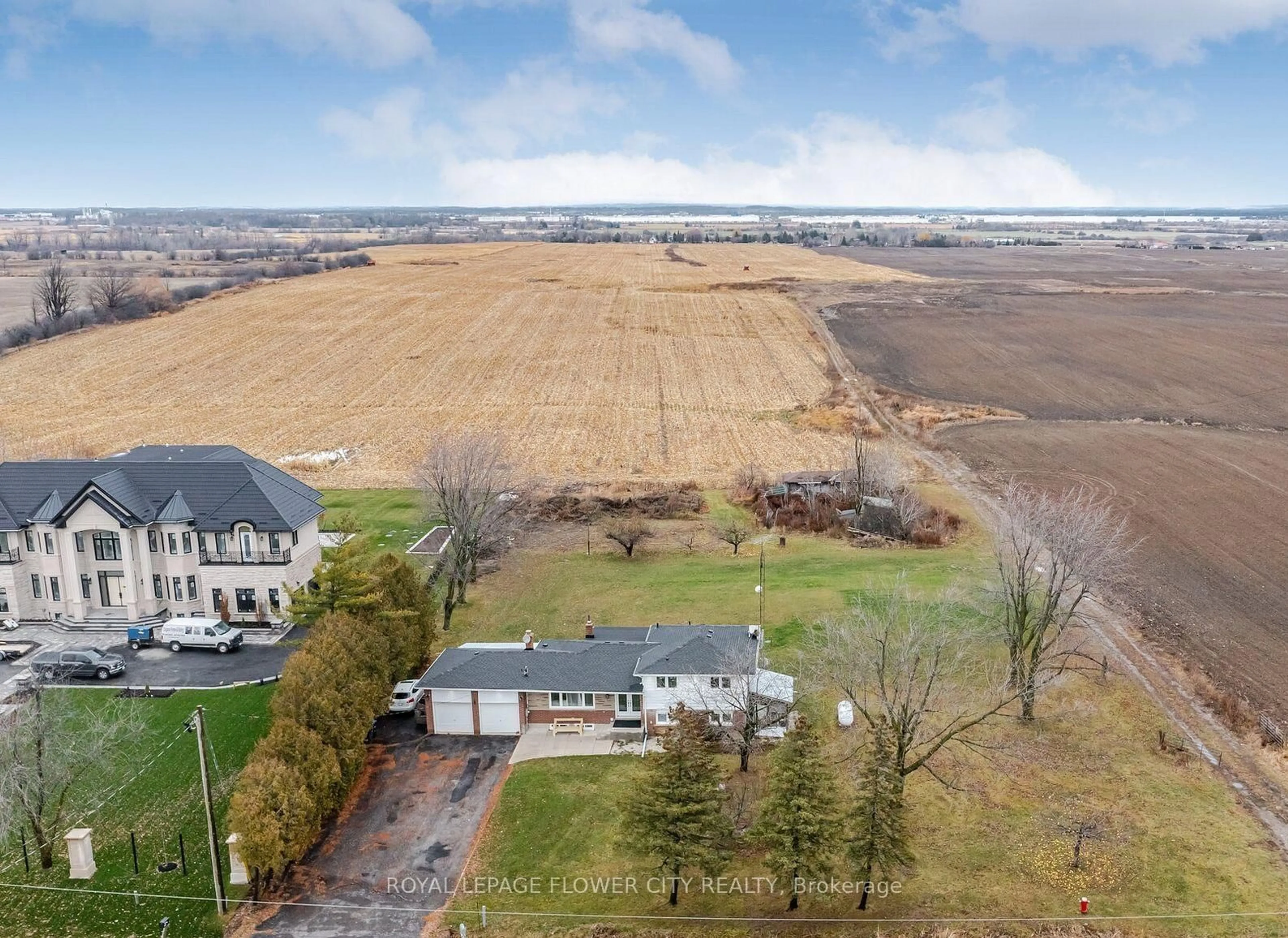A pic from outside/outdoor area/front of a property/back of a property/a pic from drone, water/lake/river/ocean view for 12753 Centreville Creek Rd, Caledon Ontario L7C 3B7